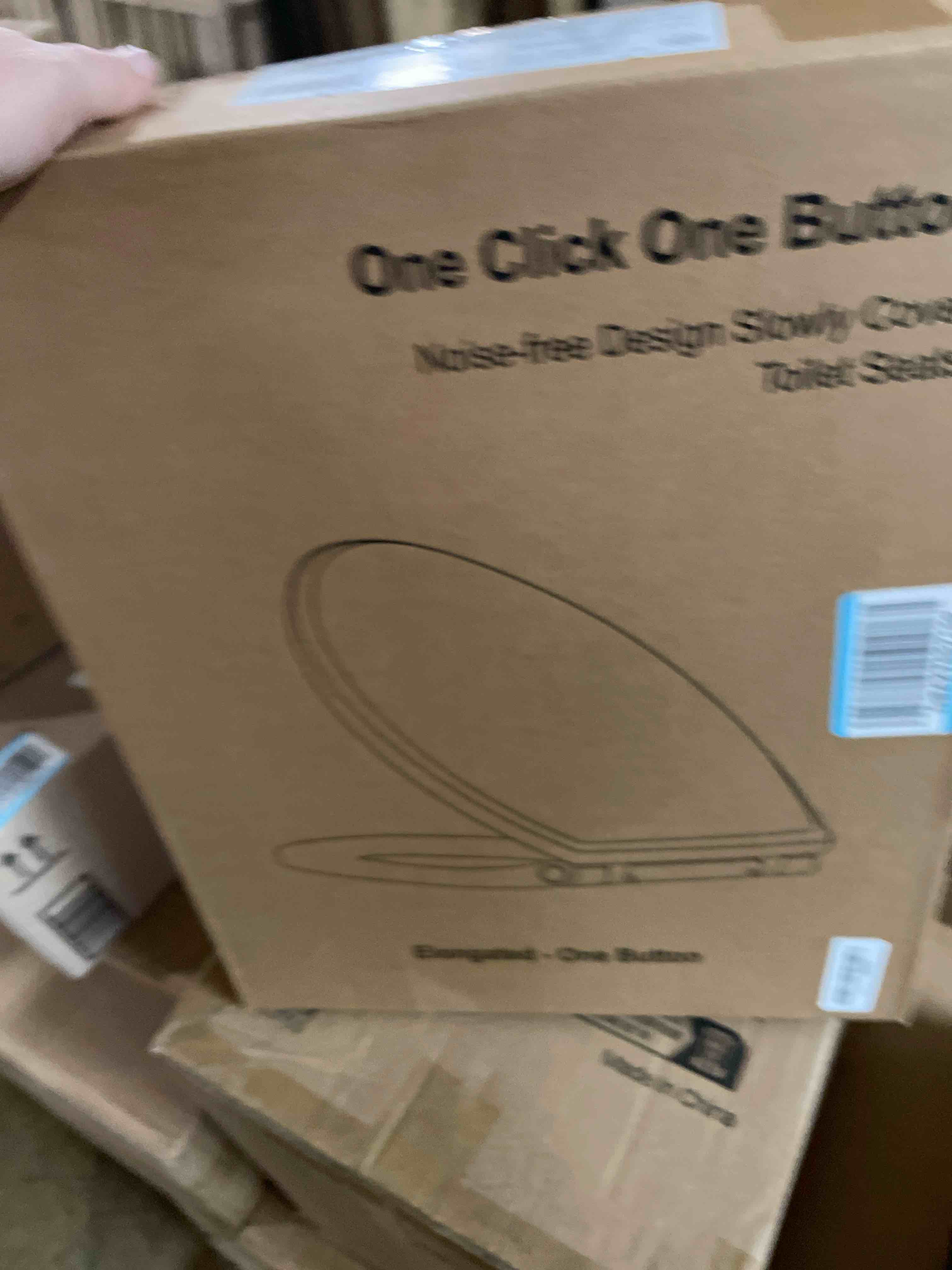 Condition photo showing New/Like New for Hibbent Premium Elongated Toilet Seat with Cover(Oval) Quiet Close, One-Click to Quick Release, Easy Installation Never Loosen Hinge, Slow Close Toilet Seat and Cover, Easy Cleaning-White Color 18.5'' Elongated