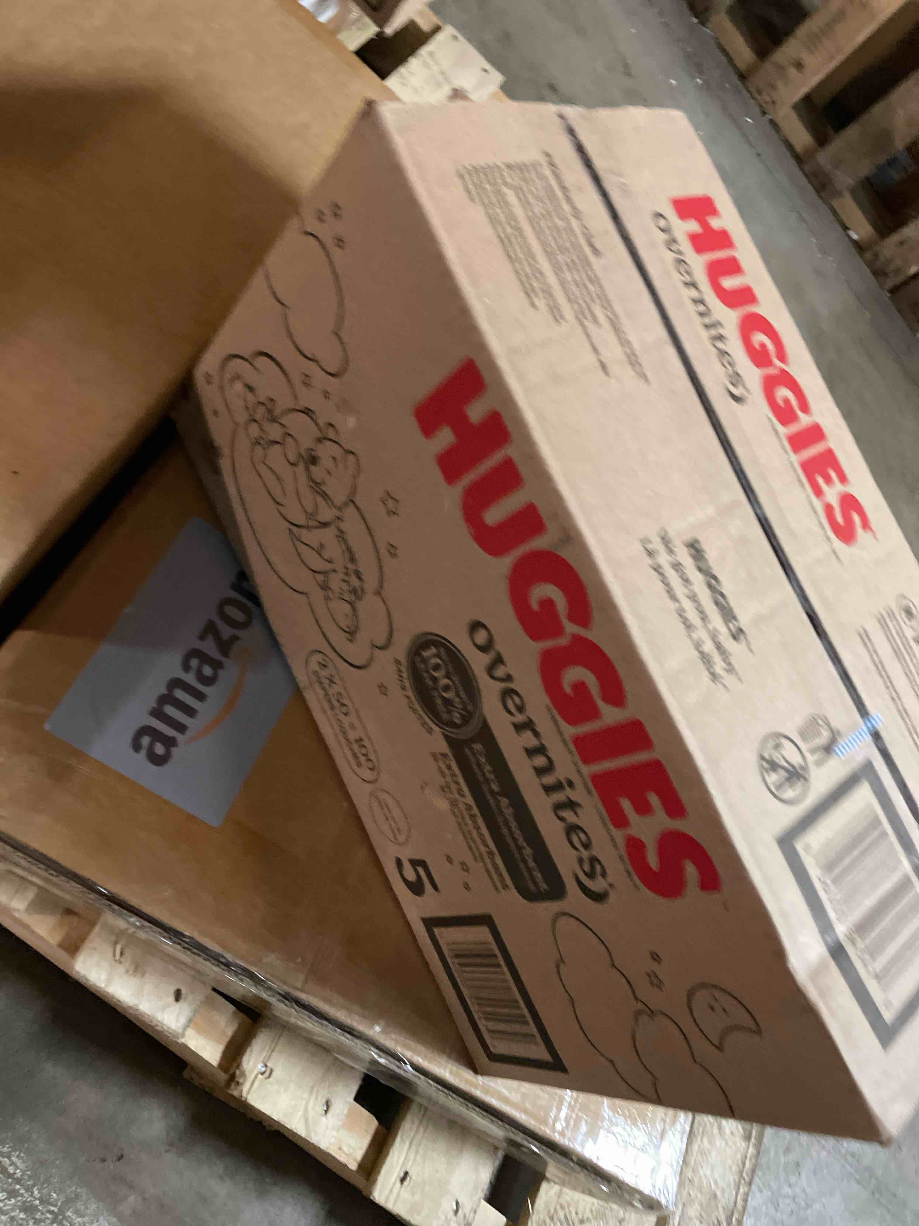 Condition photo showing New/Like New for Huggies Size 5 Overnites Baby Diapers: Overnight Diapers, Size 5 (27+ lbs), 100 Ct (2 Packs of 50), Packaging May Vary Size 5 100