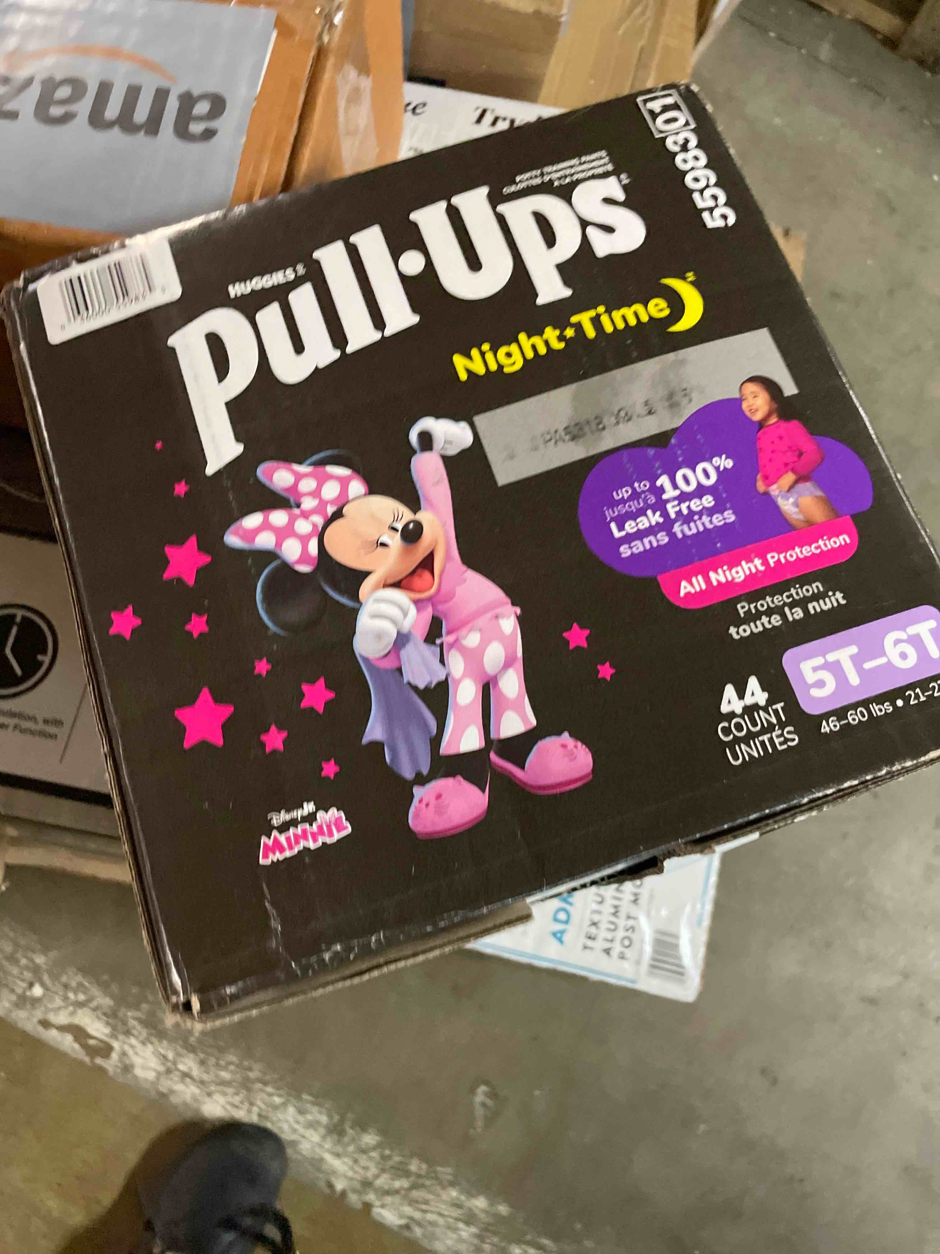 Condition photo showing New/Like New for Pull-Ups Girls' Night-Time Potty Training Pants, Size 5T-6T Overnight Training Underwear (46-60 lbs), 44 Ct