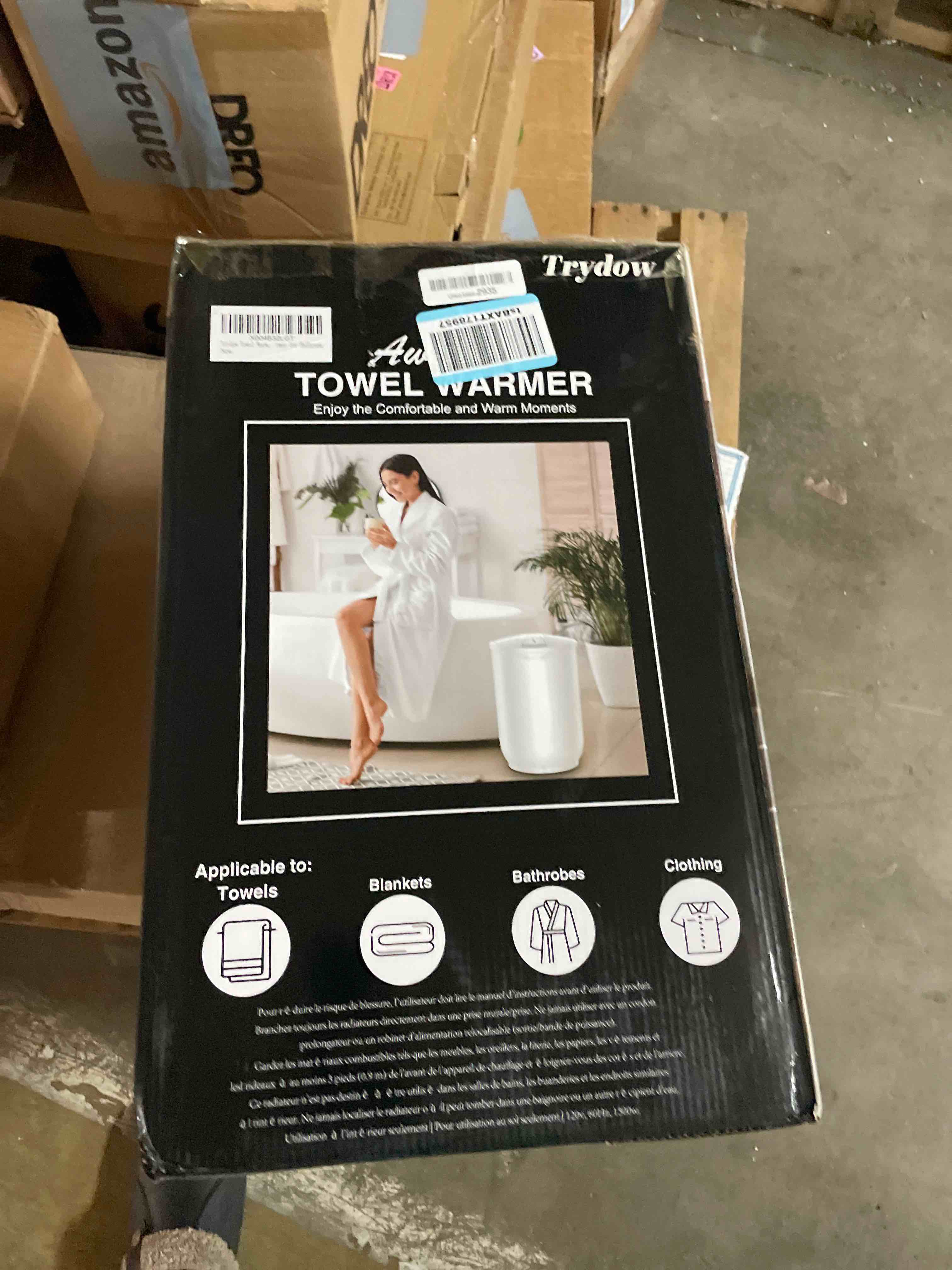 Condition photo showing Good Condition for Ultra Large Capacity Towel Warmer Bucket, Rapid Heating with Timer, One-Button Control, Safety Lock, Perfect for Home and Spa White