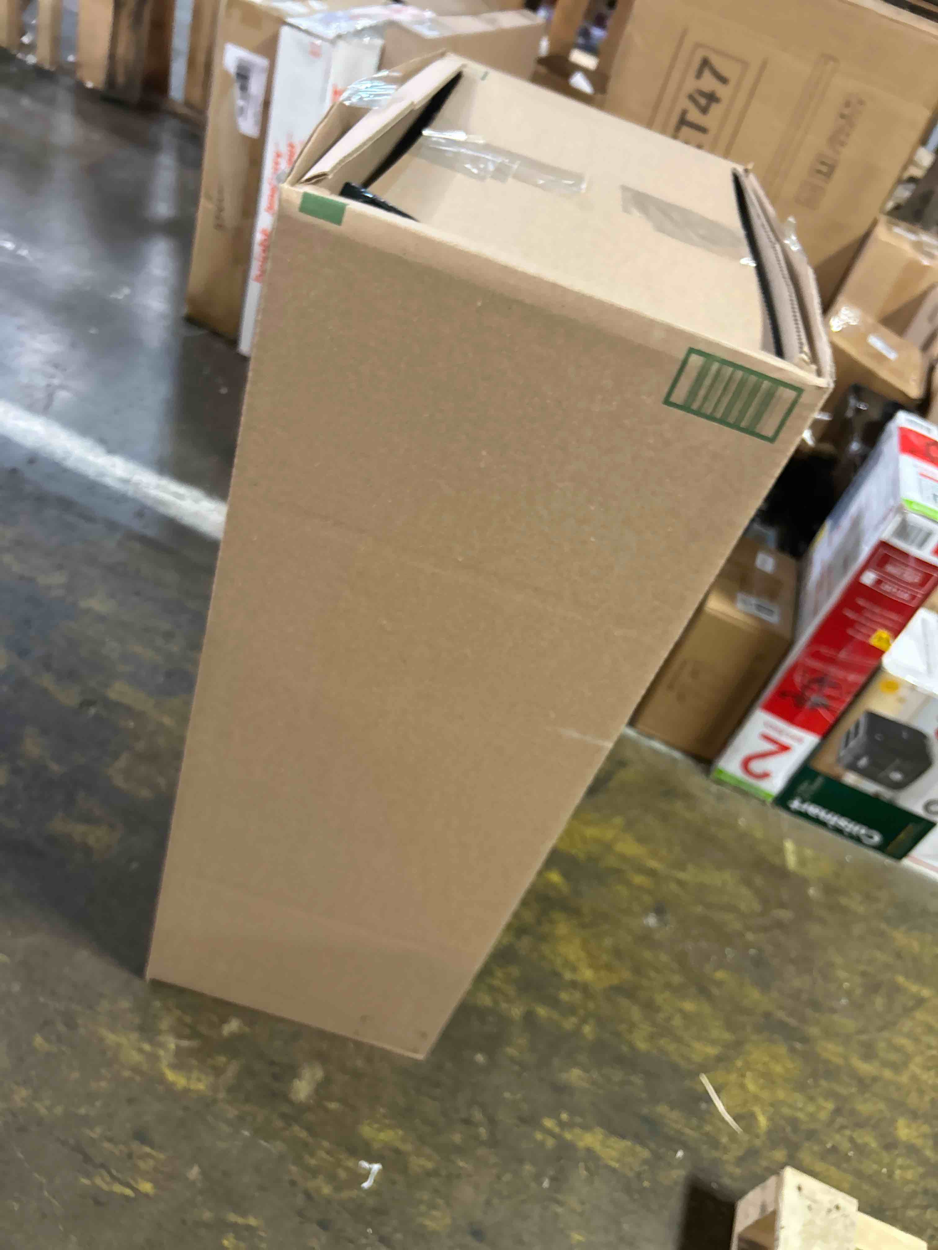 Condition photo showing Good Condition for Arden Outdoor Deep Seat Cushion Set, 24 in x 24 in, Weather-Proof, Rain-Proof, Fade Resistant Patio Cushion for Chair, Sofa, and Couch Simone Black Tropical Polyfill Simone Black Tropical 24" x 24"