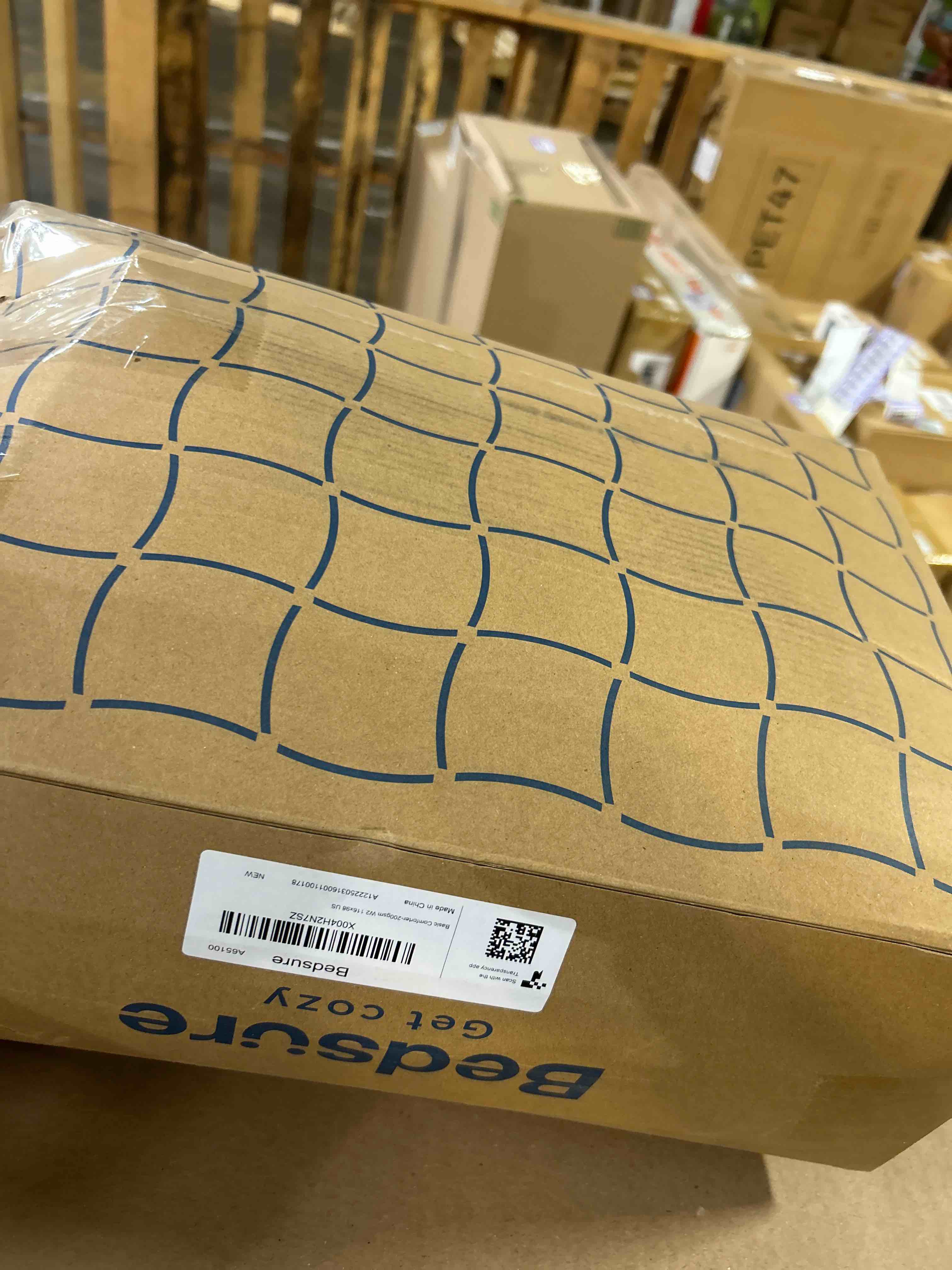 Condition photo showing Good Condition for Bedsure Oversized King Comforter Duvet Insert, All Season Bed Comforter, Quilted Down Alternative Duvet, Box Stitched Comforters with Corner Tabs, Washable, 116 x 98 Inches (White)