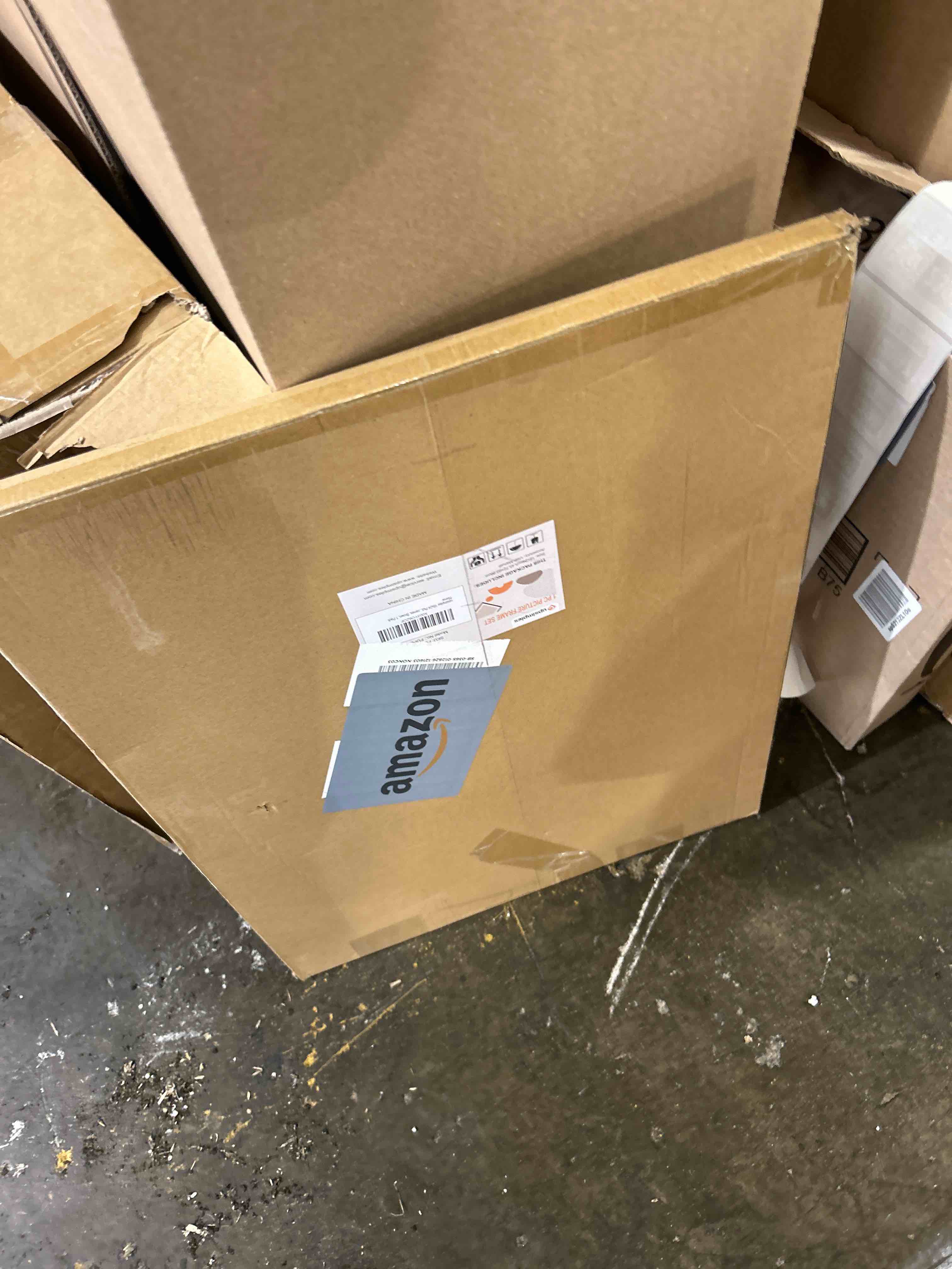 Condition photo showing New/Like New for upsimples 18x24 Picture Frame, Display Pictures 16x20 with Mat or 18 x 24 Without, Wall Hanging Poster Frames, Brown, 1 Pack Brown 18x24