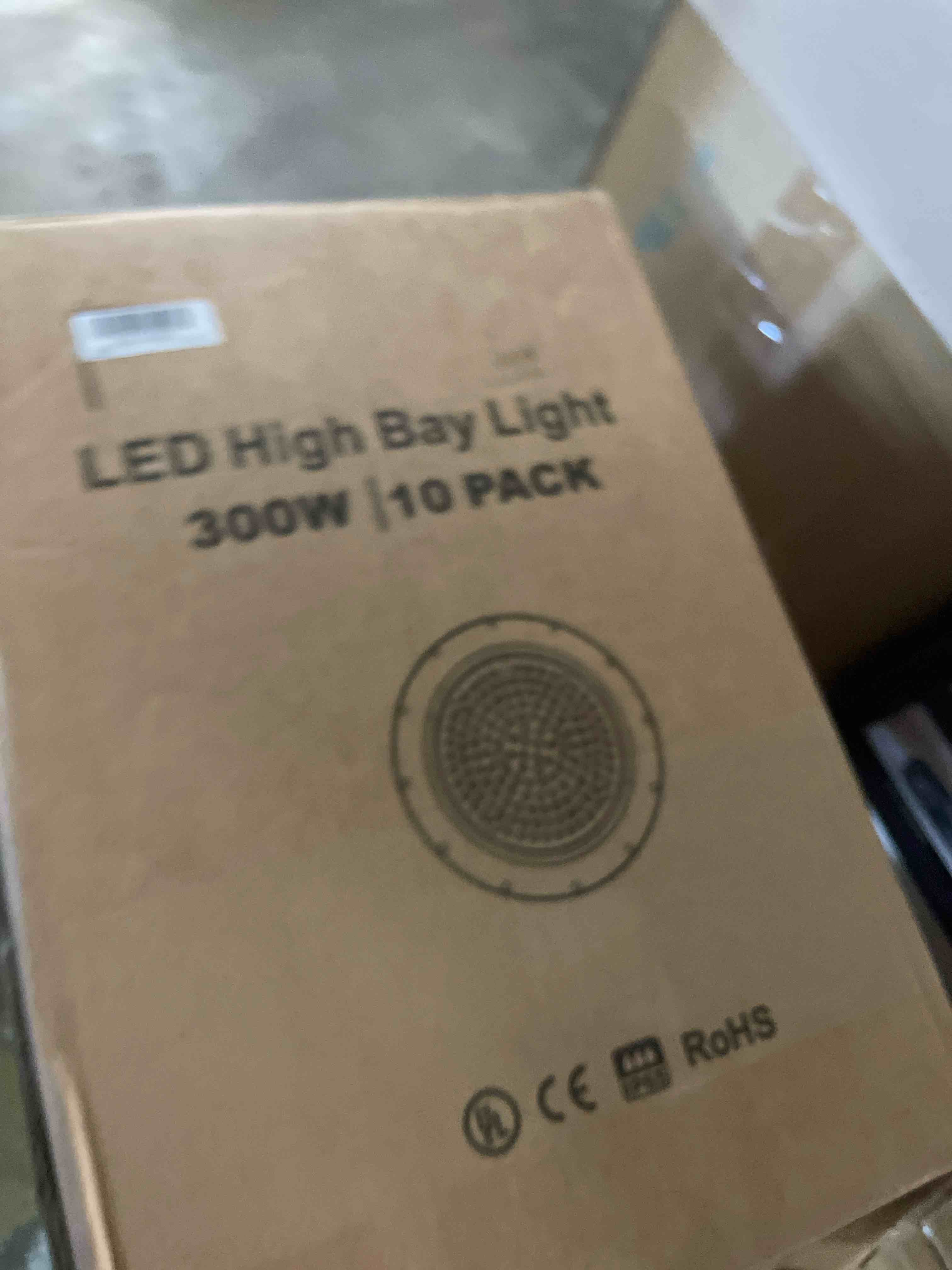 Condition photo showing New/Like New for AIKVSXER 300W Shop Lights, 45000LM UFO LED High Bay Light 6000K Garage Lights IP65 Waterproof Commercial Bay Lighting for Warehouse, Gym, Factory, Workshop Plug & Play, 5FT Power Cord 10 Pack 10 Pack-300W