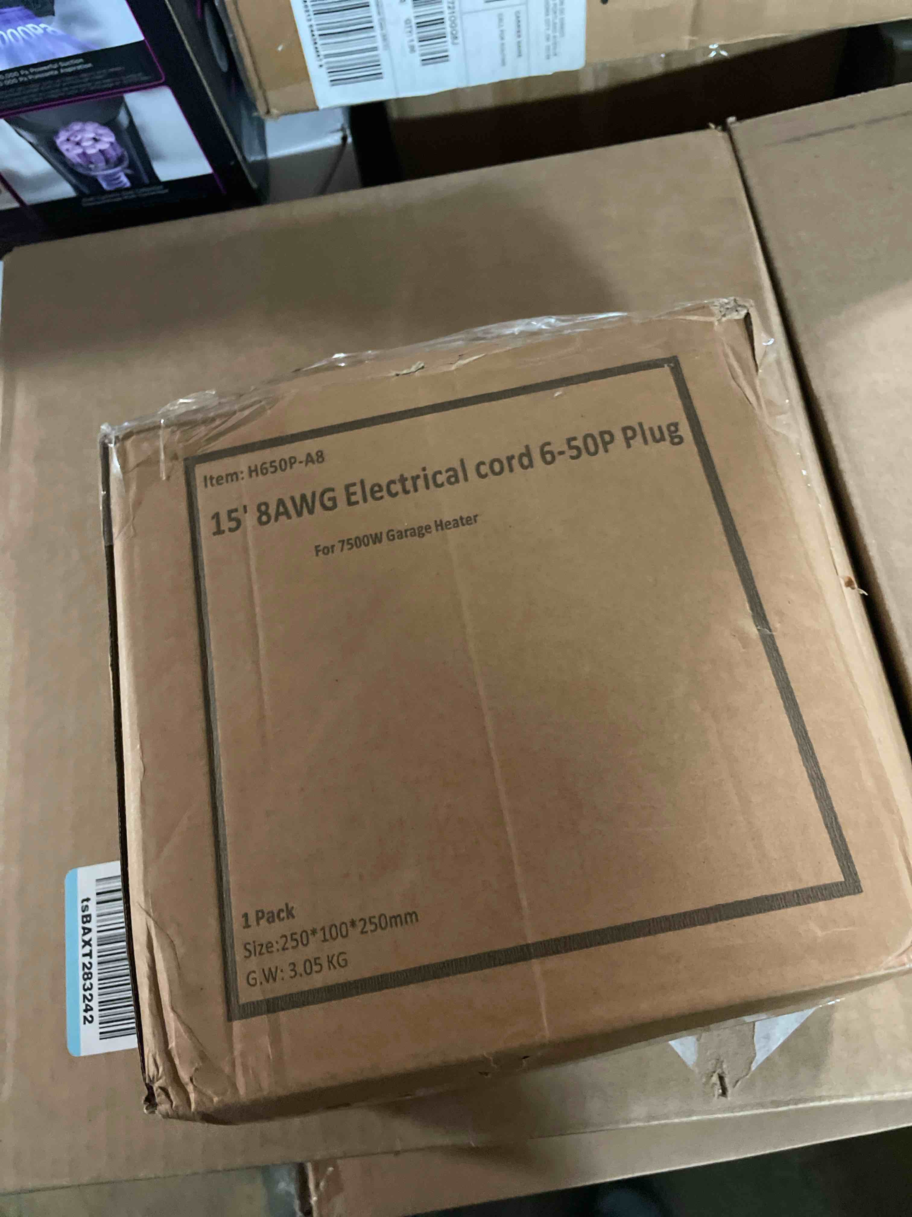 Condition photo showing Good Condition for 15FT 8 AWG 3 Prong Replacement Power Cord with N6-50P Plug, Heavy Duty 40AMP 250V Extension Cable with Pigtail Open Wiring End - Suitable for TEMPWARE 7500W Electric Garage Heater