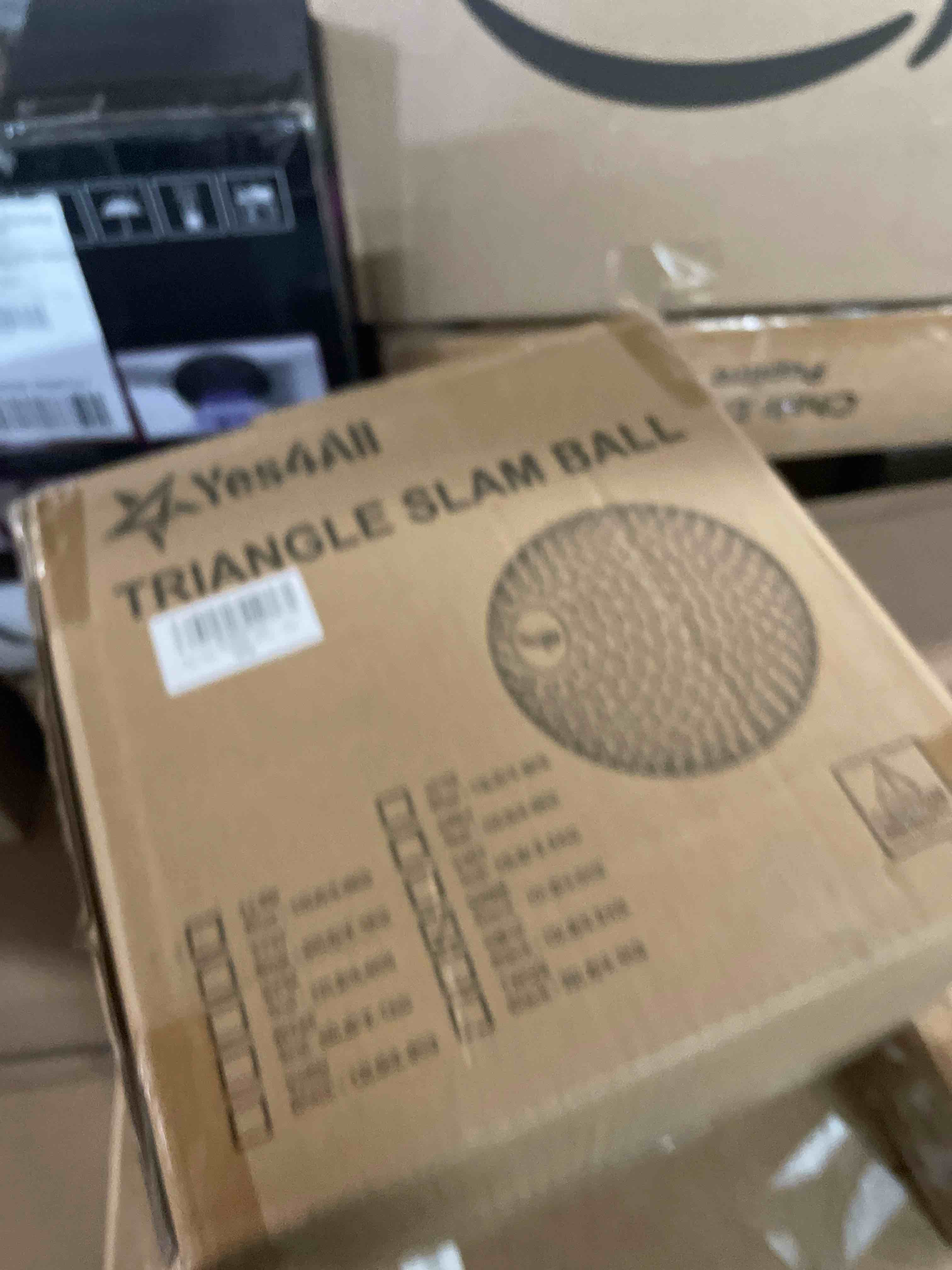 Condition photo showing New/Like New for Yes4All Slam Balls, 10-40lb Weighted Ball Weight, Durable PVC Sand Filled Workout Dynamic Slam Ball for Strength Training, Triangle, Black, 10lbs A. 10lbs C. Triangle Black