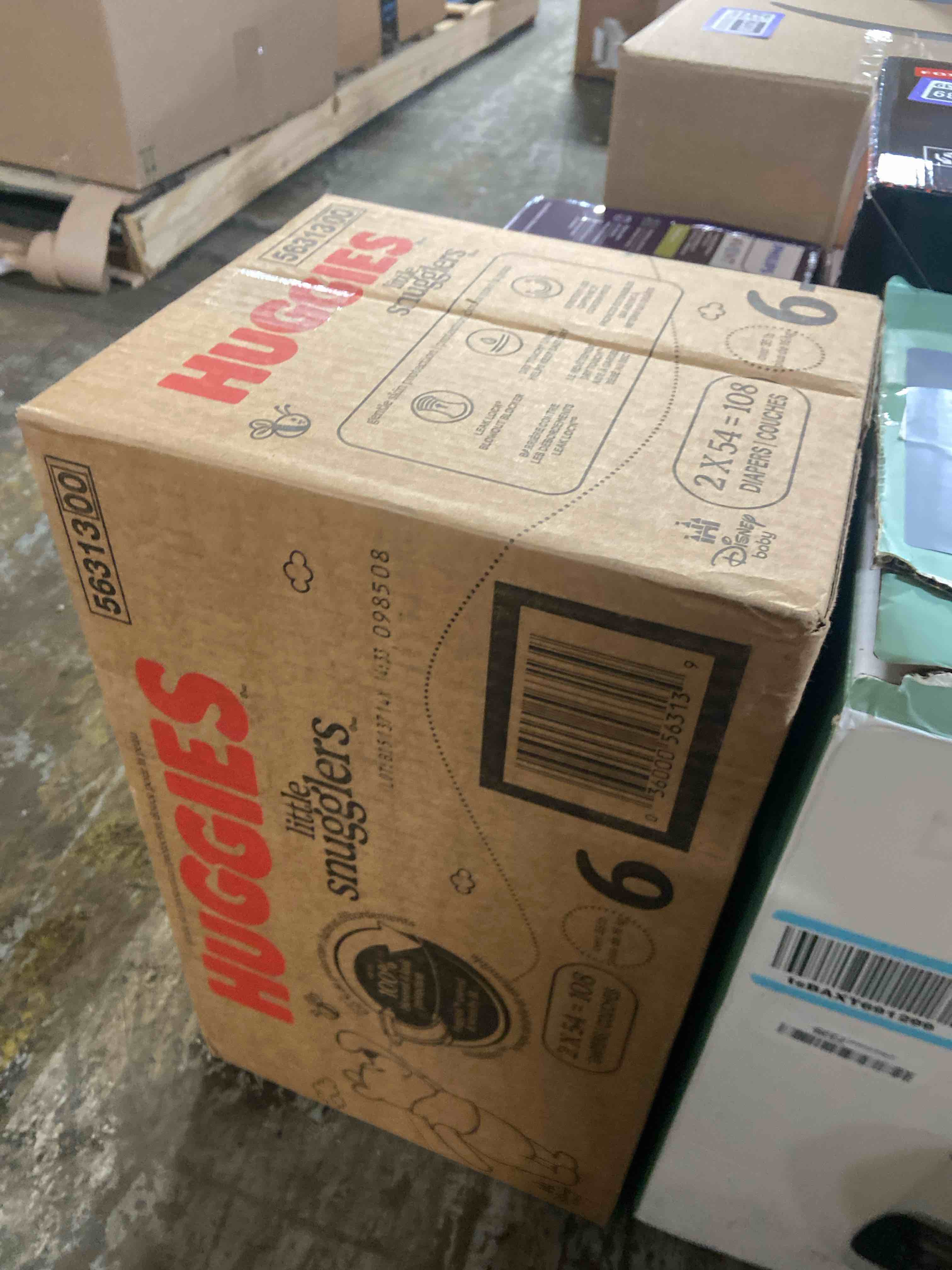 Condition photo showing New/Like New for Huggies Size 6 Diapers, Little Movers Baby Diapers, Size 6 (35+ lbs), 108 Count (2 Packs of 54), Packaging May Vary