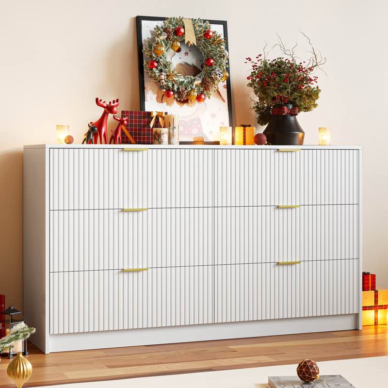 6 - drawer dresser, 55.1" w