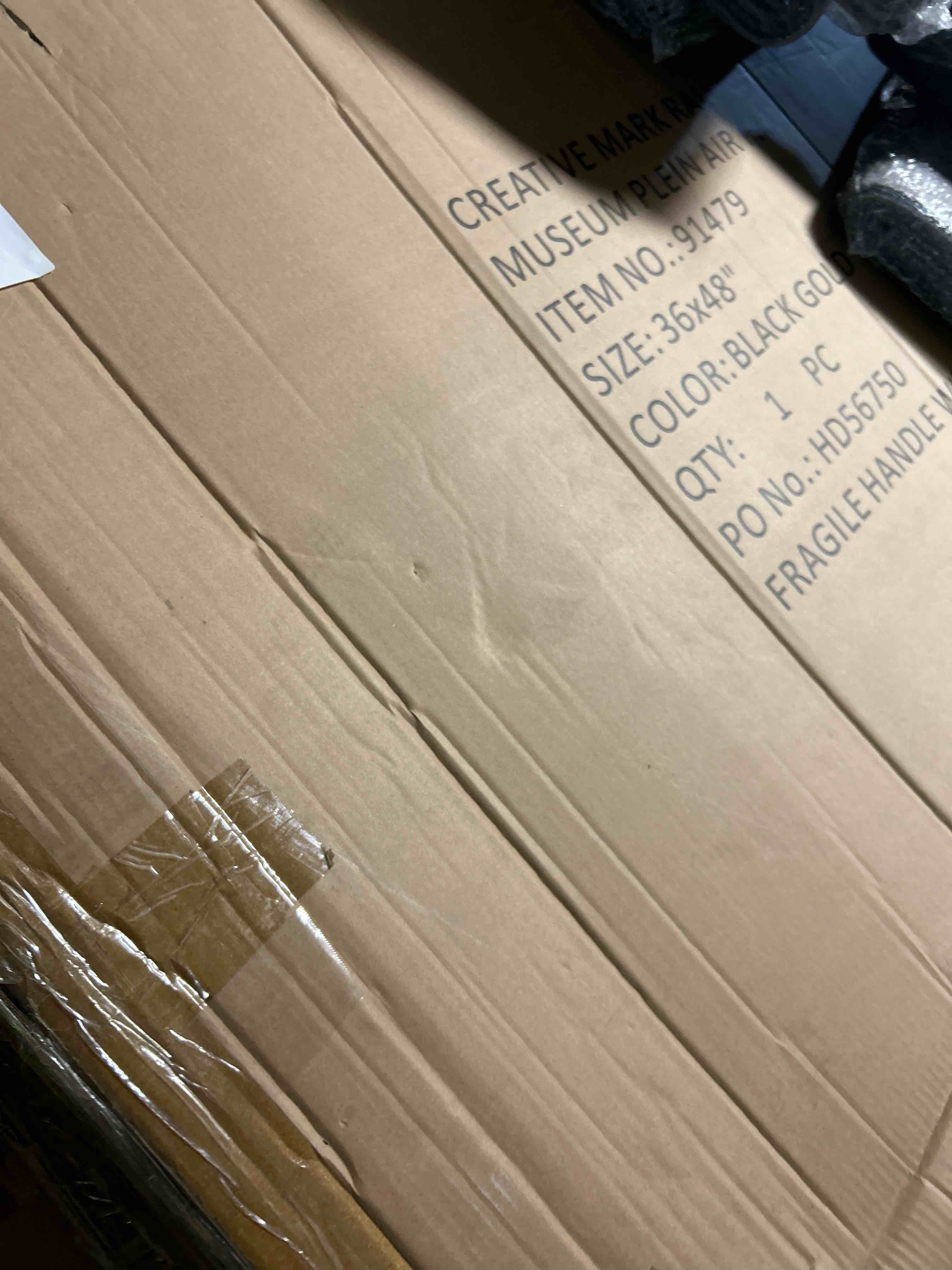 Condition photo showing New/Like New for creative mark museum collection plein aire frames - museum quality plein aire frames for photos, artwork, paintings, & more! - black & gold - 12x16