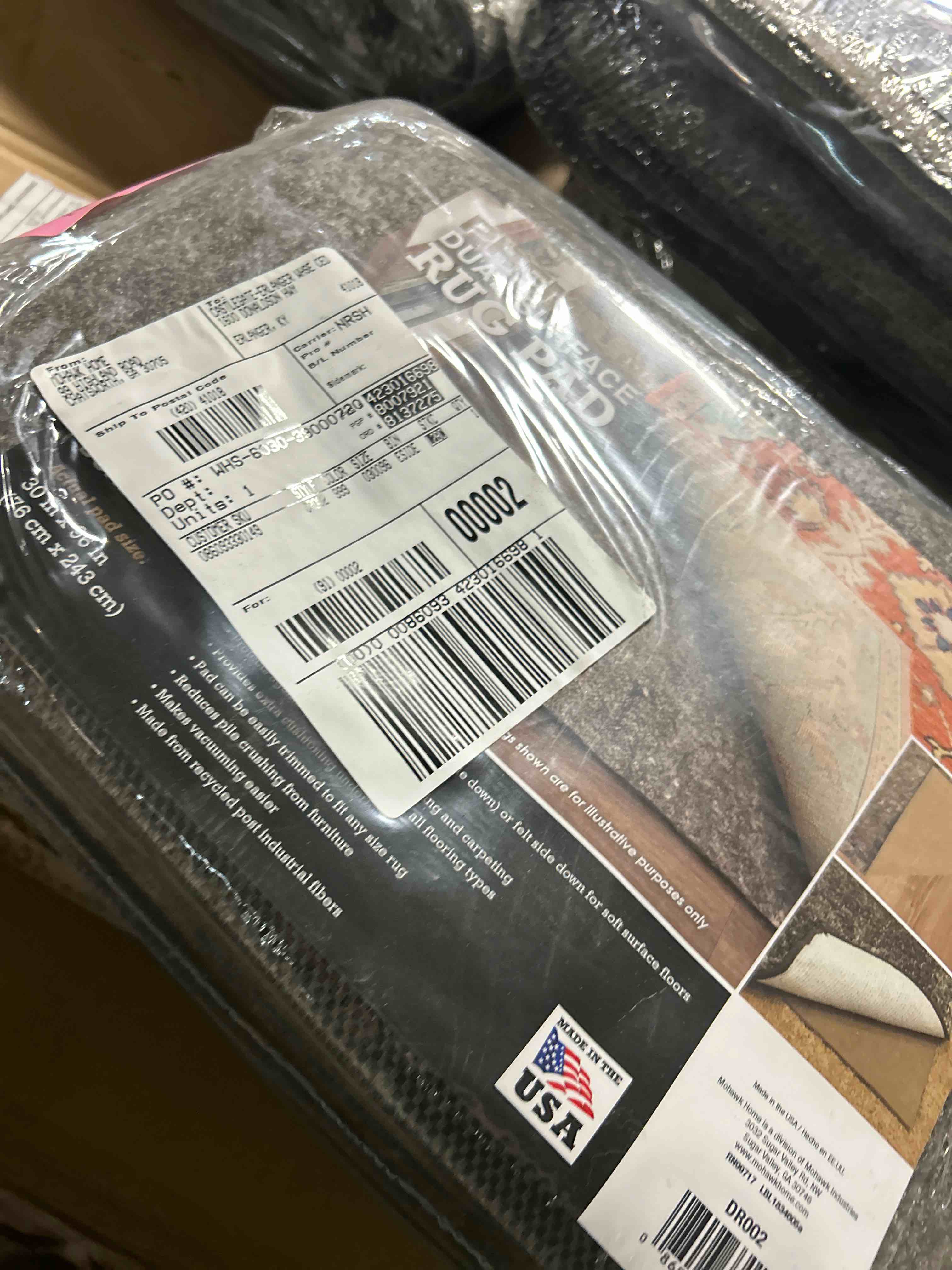 Condition photo showing New/Like New for mohawk home non slip rug pad 2' 6" x 8'- 1/4" thick felt + latex rubber gripper - dual surface cushion for hardwood, carpet, tile floors, made in usa