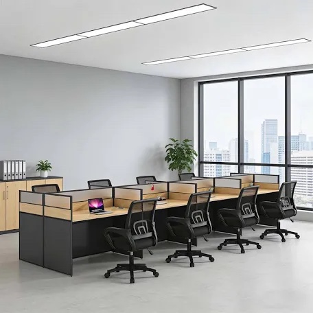 rectangle 8 person benching workstation with cable(incomplete 2 boxes only )