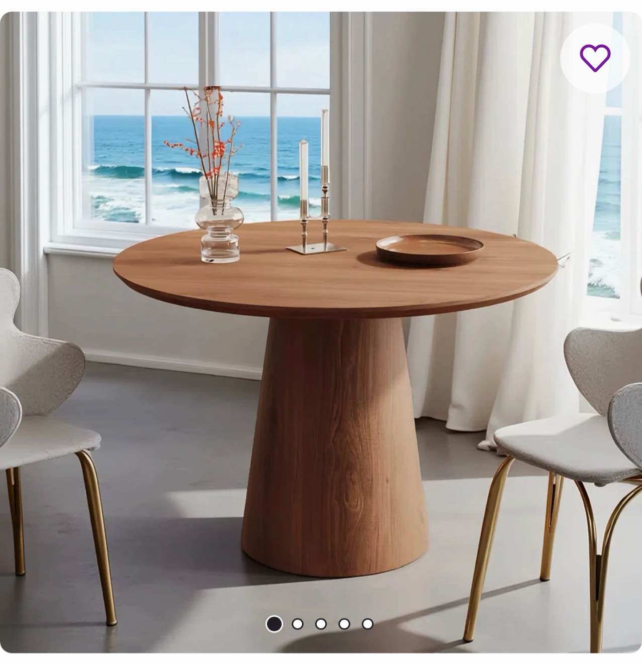 43" Round Dining Table For 4-6, Mid Century Modern Farmhouse Ki 4614695073 2026.03.2