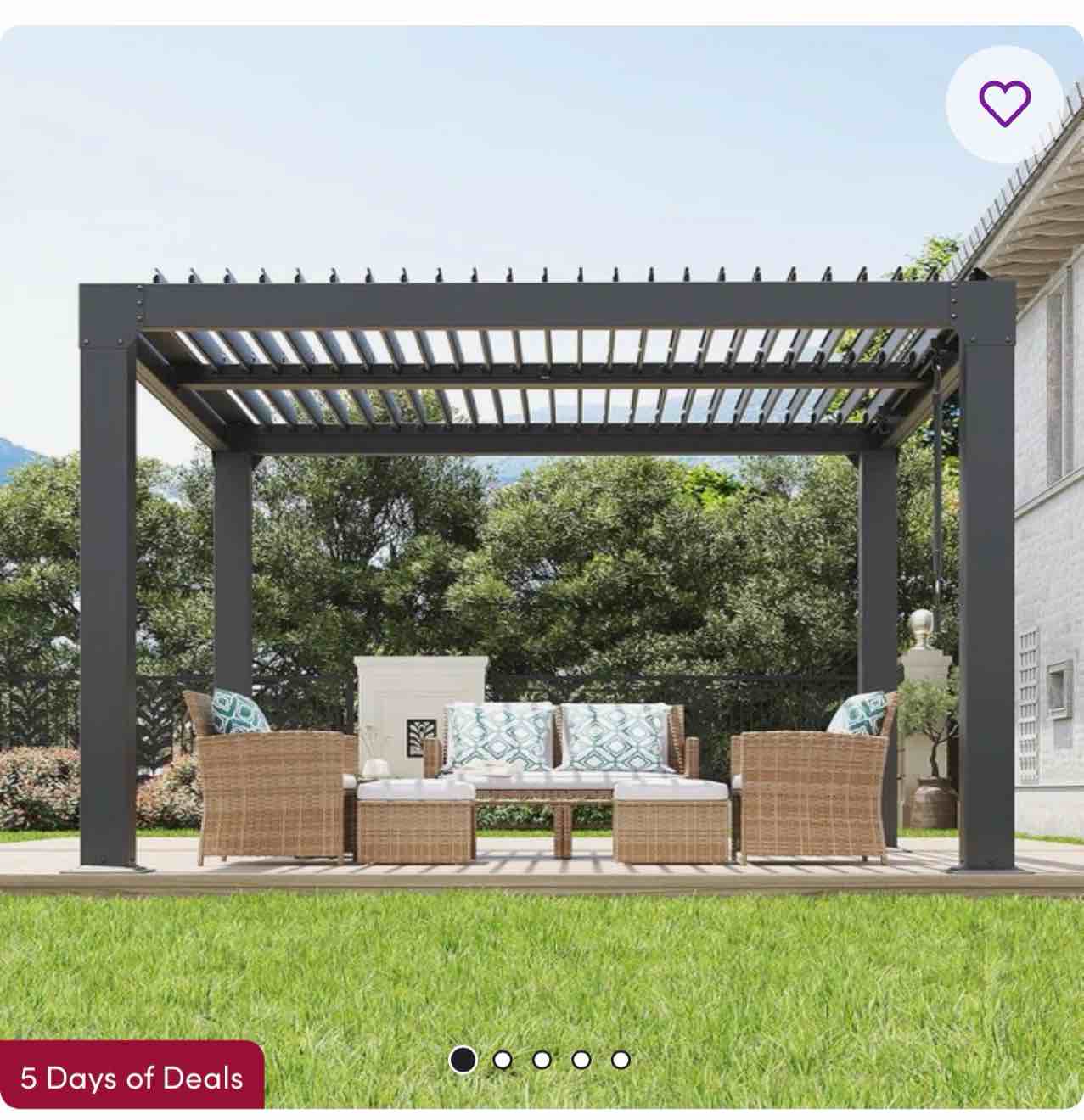Louvered Pergola with Adjustable Roof, Reinforced Aluminum Frame &  4427441753  2026.03.22 12:10 PM EDT