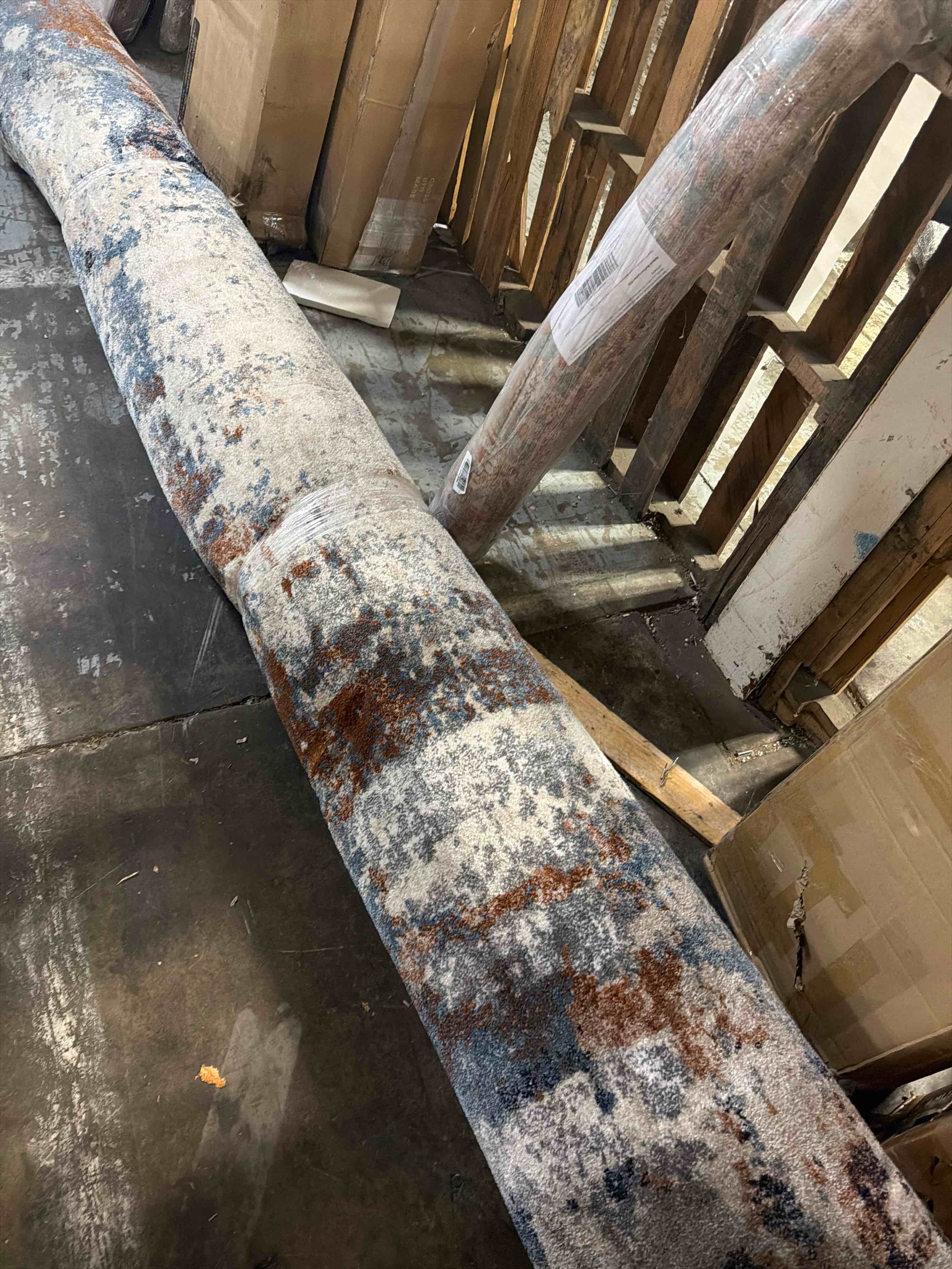 Condition photo showing New/Like New for arogan 8x10 rug washable area rugs for living room, modern abstract large area rug non slip carpet, low pile indoor floor soft rug for bedroom dining room office kids playroom decor, mottled red