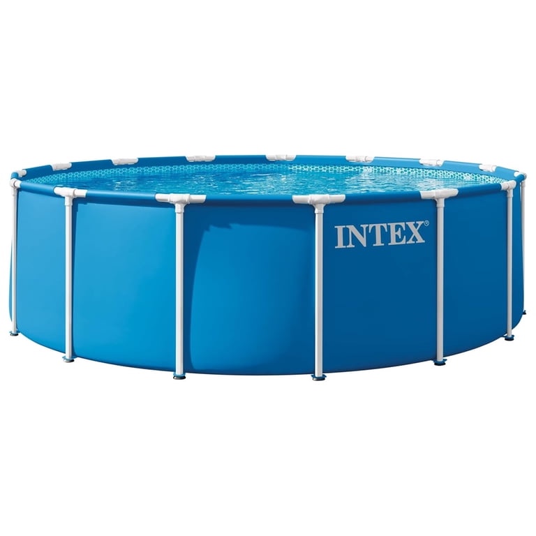 Condition photo showing New/Like New for intex metal frame 15ft x 48in above ground swimming pool set w/ filter pump (new in box)