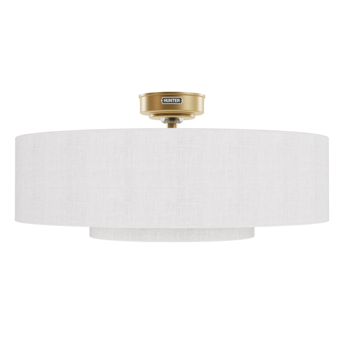 Condition photo showing New/Like New for jasmine roth x hunter 30 inch white and gold brookside fandelier indoor ceiling fan with lights and remote (new in box) 30x30x7.82