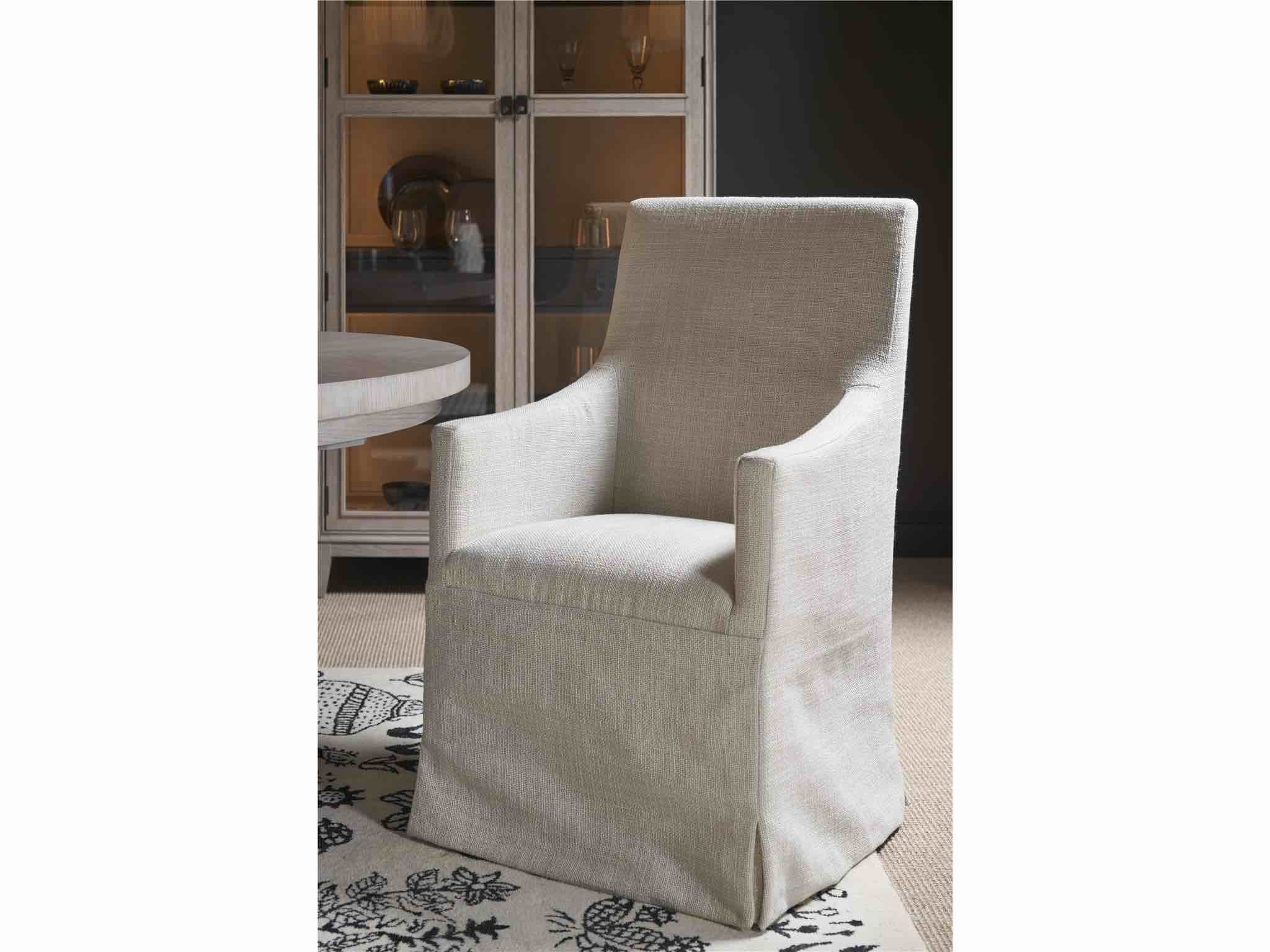 MANNING White Linen Dining Chair (New in Box) 24W X 26D X 41H