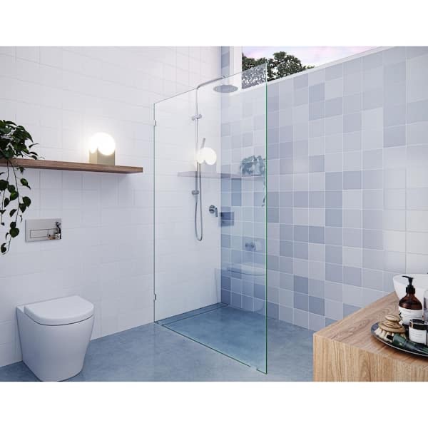 Glass Warehouse 36" x 78" Frameless Non Drilled Clear Glass Panel