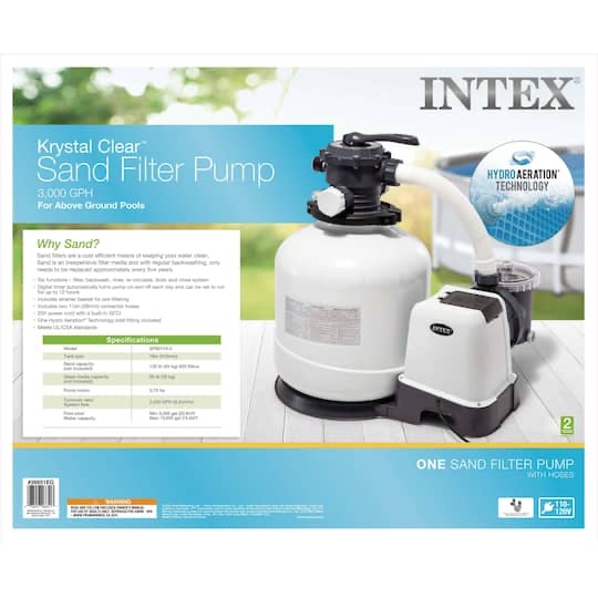Condition photo showing New/Like New for intex kystral clear 3,000 gph sand filter pump