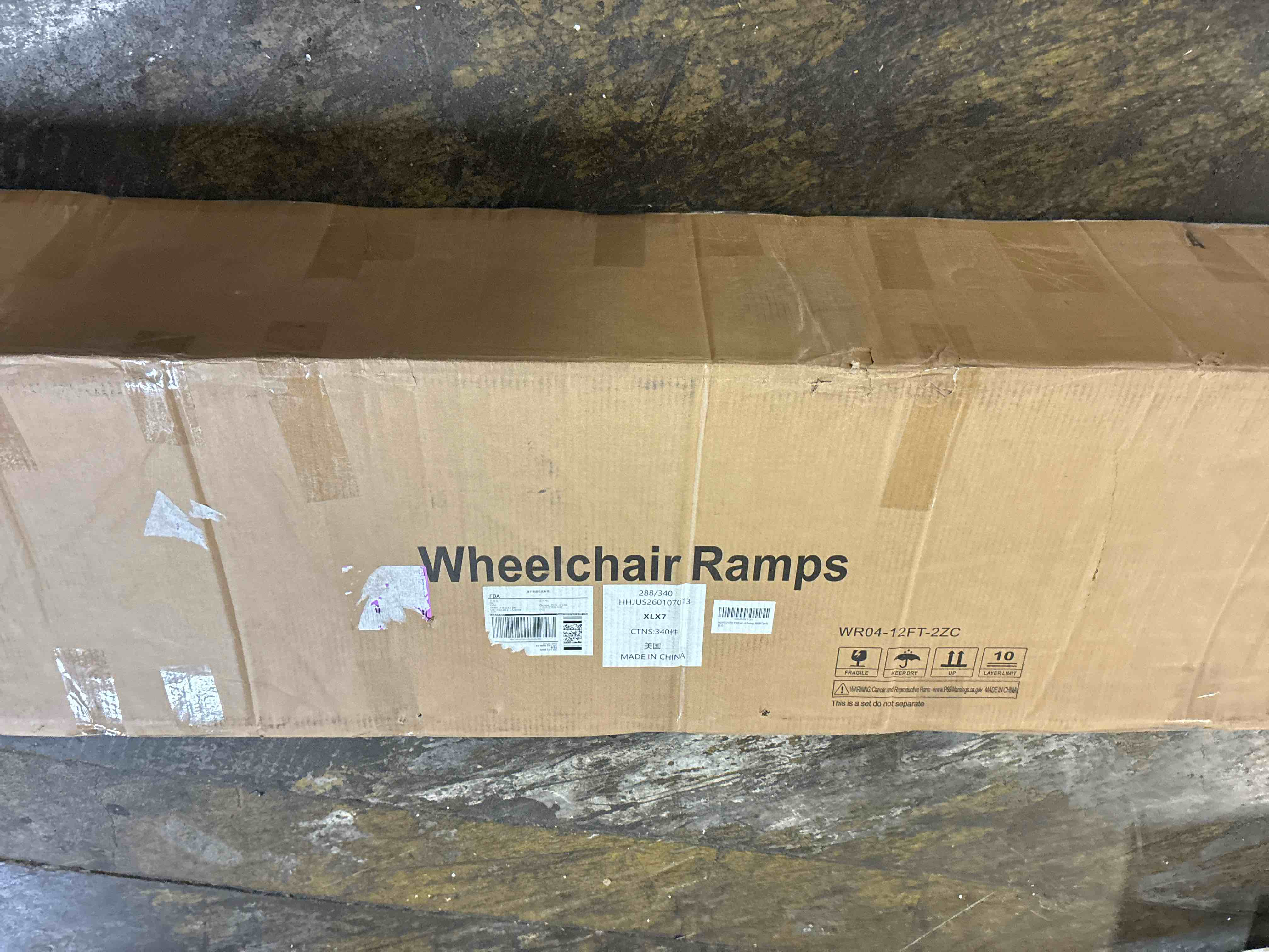 Condition photo showing New/Like New for fachnuo 12 foot foldable wheelchair ramp with support legs, 800lbs capacity