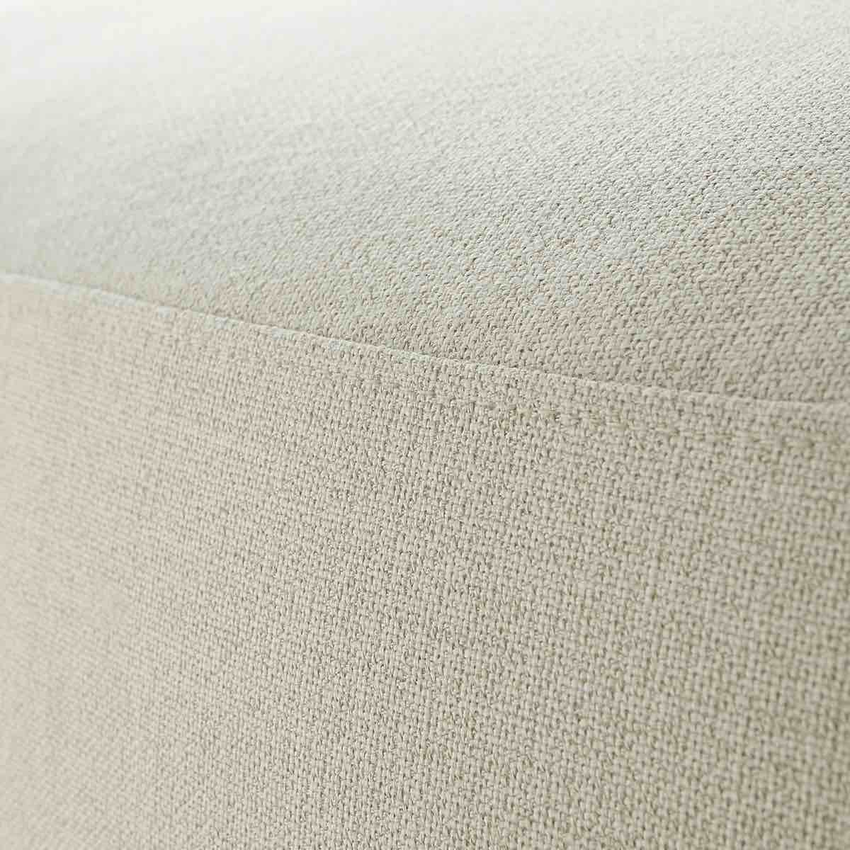 Condition photo showing New/Like New for adna 44'' triangular upholstered ottoman, 16'' h x 44'' w x 32'' d