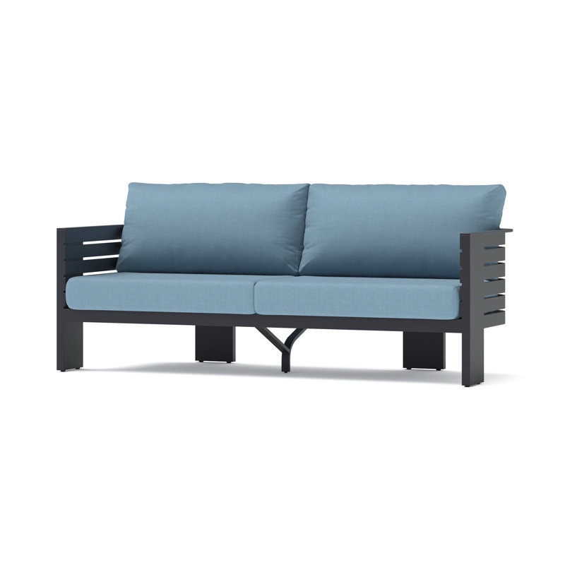Condition photo showing New/Like New for ari 80inch sunbrella outdoor patio sofa and table set - spectrum denim by allmodern - scratch and dent item