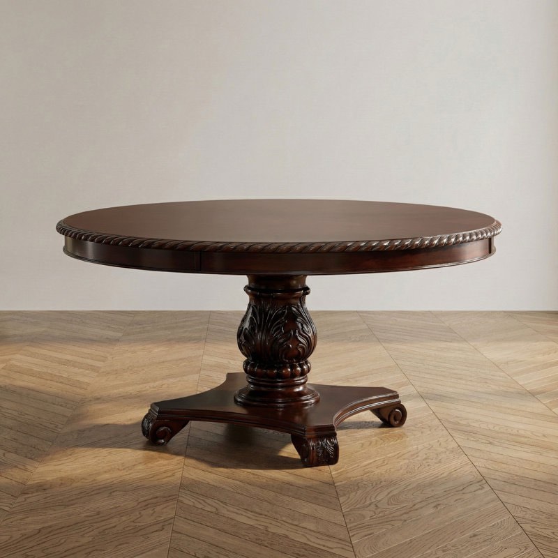 Condition photo showing New/Like New for 60inch palmyra pedestal dining table by bloomsbury market - scratch and dent item