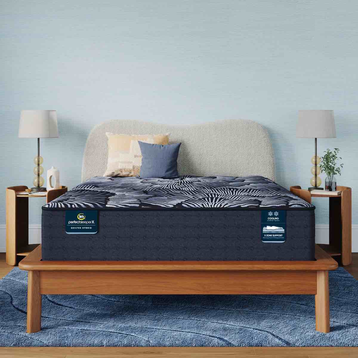 queen perfect sleeper x knox plush 13.75" hybrid mattress (in box)