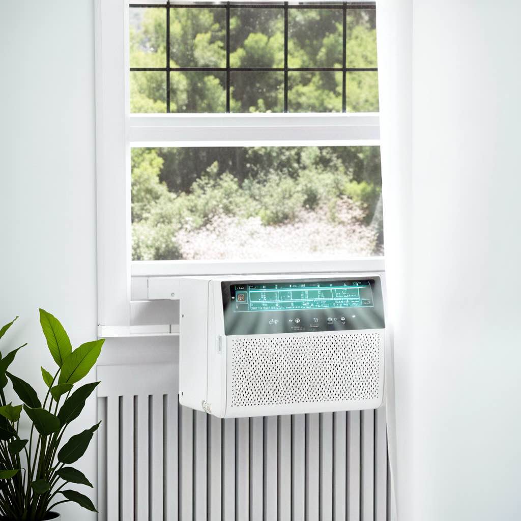 Condition photo showing New/Like New for 12,000 btu window air conditioner,cools 550 sq.ft,quiet,dehumidifier&eco mode,remote control,for bedroom,livingroom,office aco54ch08w-12k