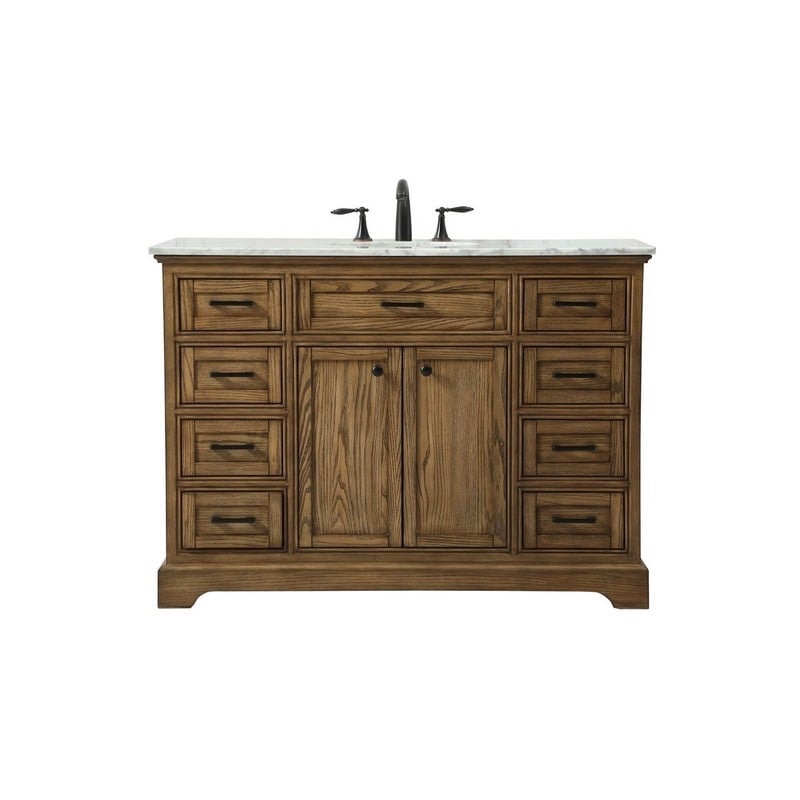 Condition photo showing New/Like New for elegant furniture lighting vf15048dw americana 48 inch single sink bath vanity, driftwood