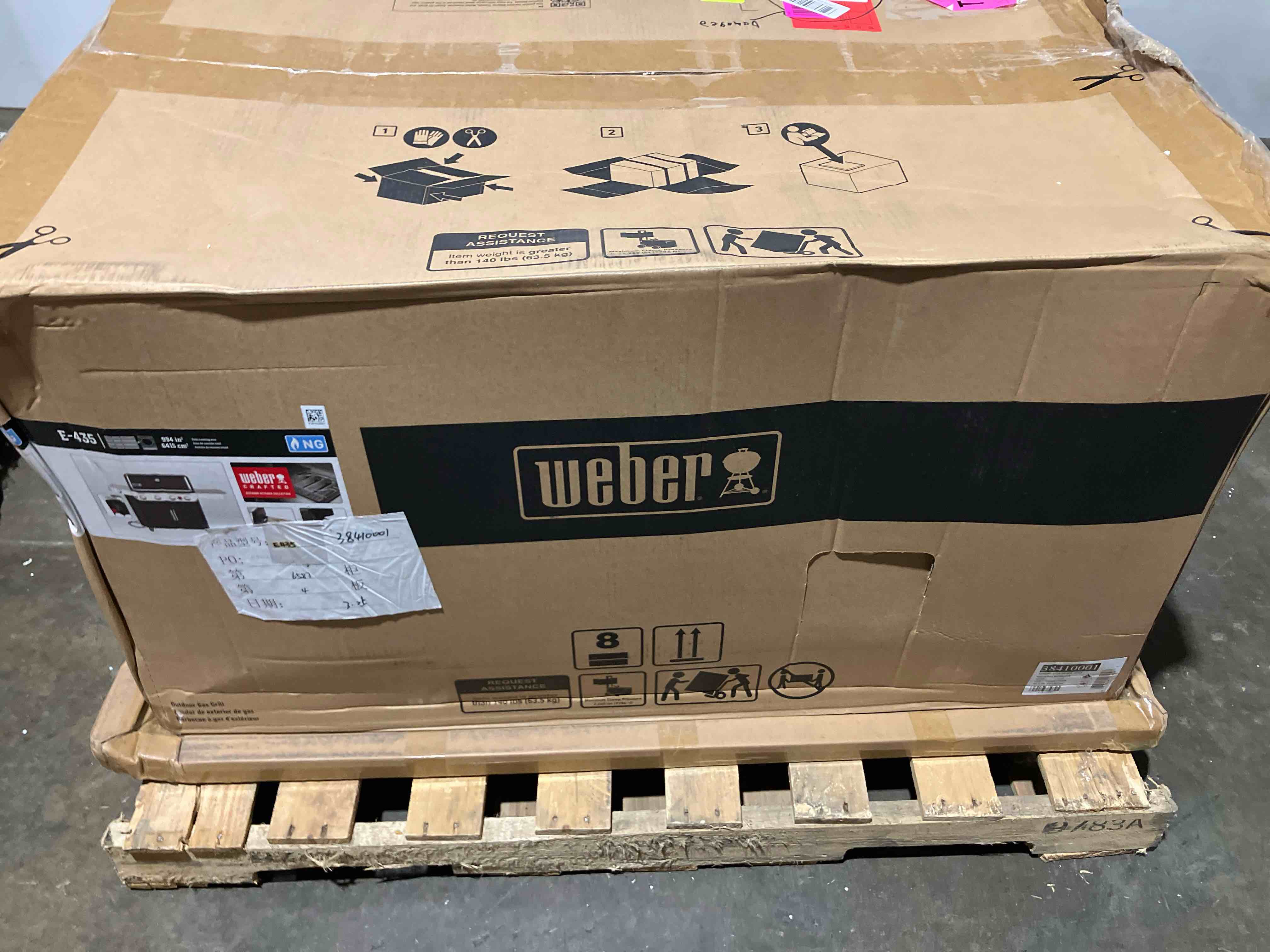 Condition photo showing New/Like New for weber genesis e-435 natural gas grill, black