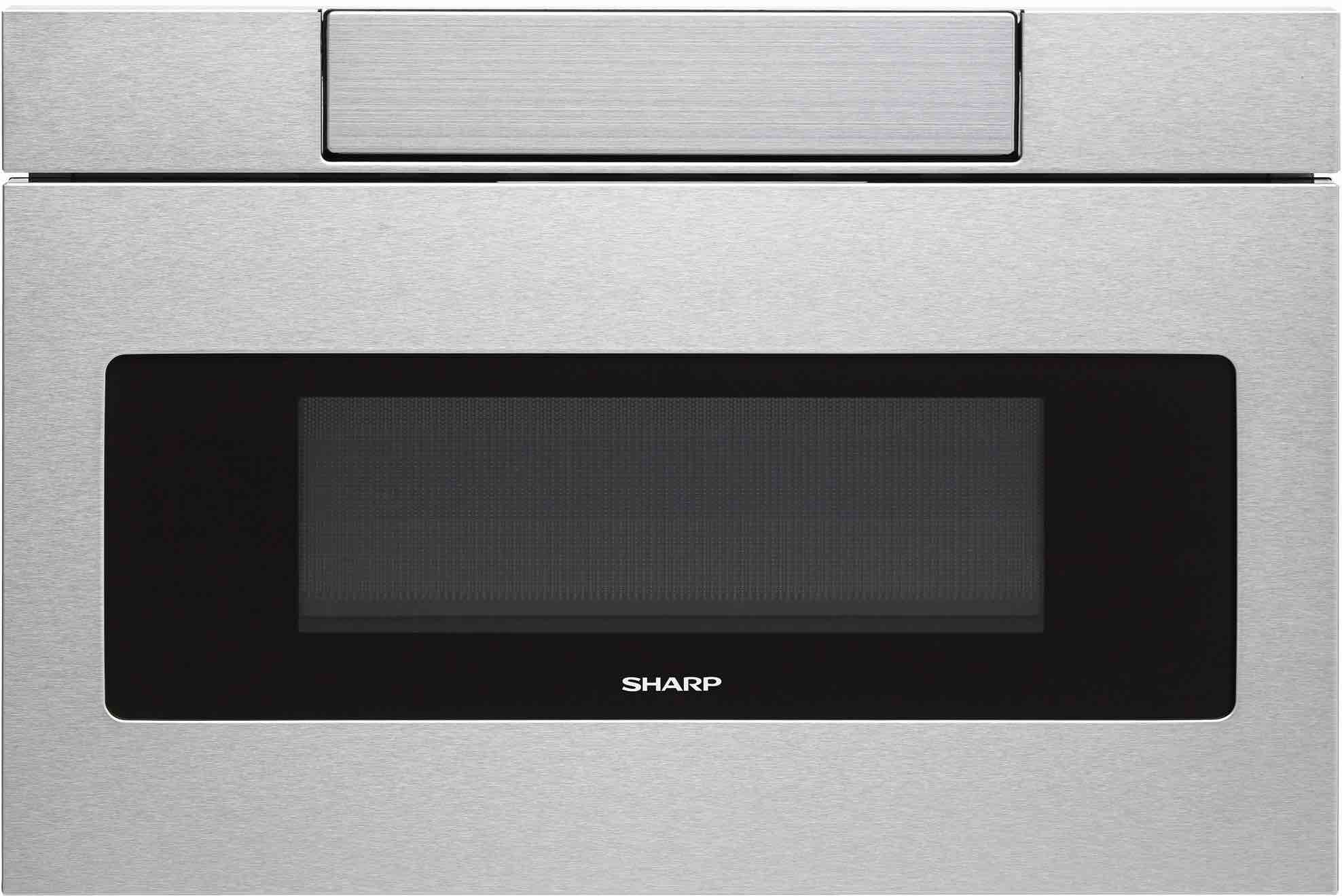 sharp 24-in 1.2-cu ft 950 watt low profile microwave drawer in stainless steel