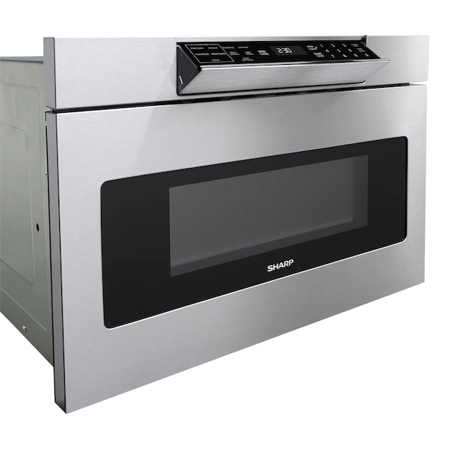 Condition photo showing New/Like New for sharp 24-in 1.2-cu ft 950 watt low profile microwave drawer in stainless steel