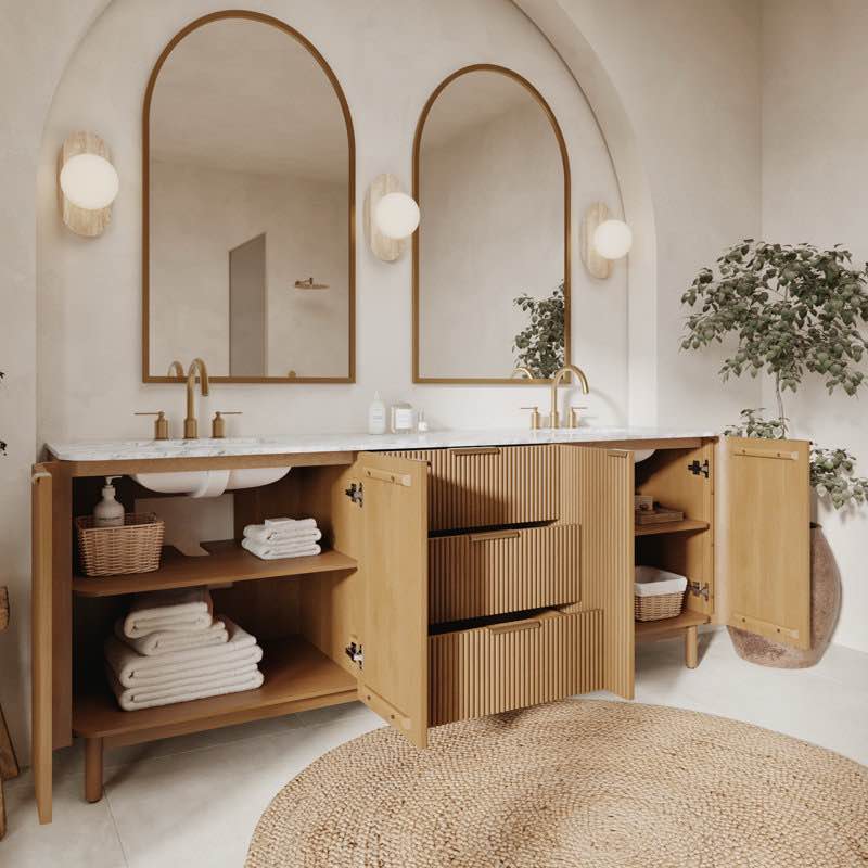 nova marble top double sink bathroom vanity