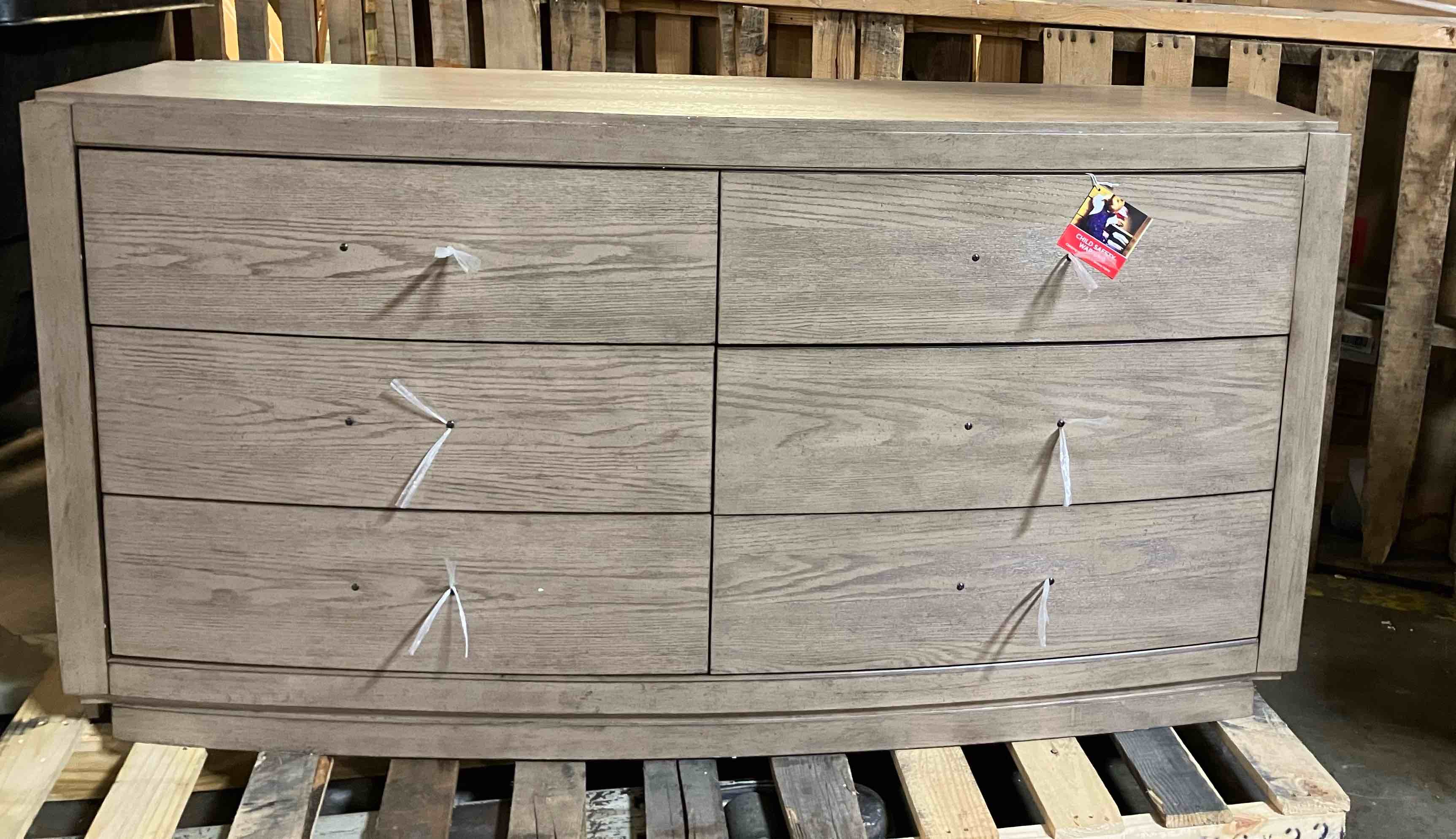 Condition photo showing New/Like New for avalon burnished beige 6 drawer dresser by liberty furniture