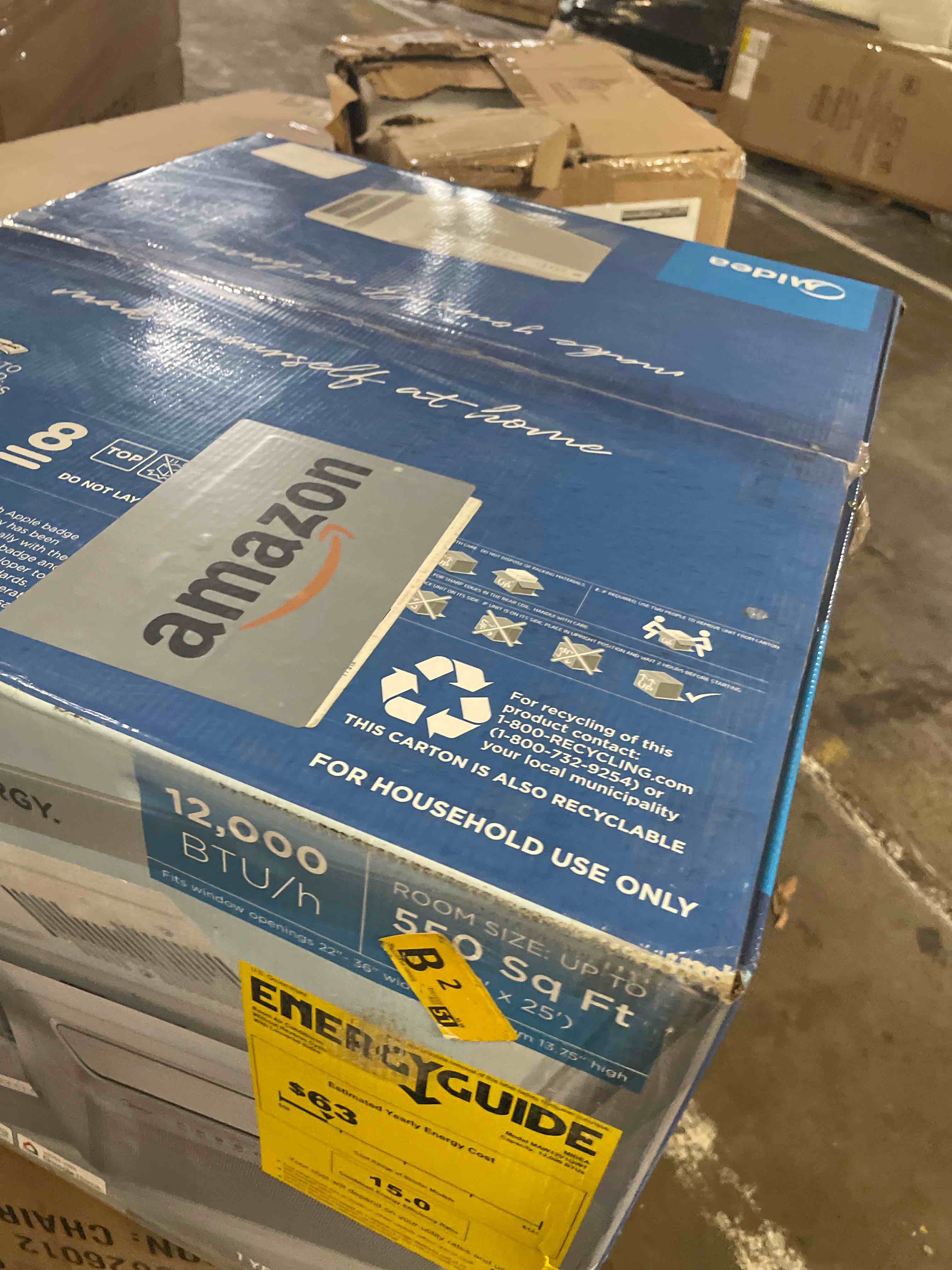 Condition photo showing New/Like New for midea 12,000 btu u shaped smart inverter window air conditioner - cools 550 sq ft, ultra quiet with open window operation - alexa/google assistant compatible, 37% energy savings, remote (2026 edition)