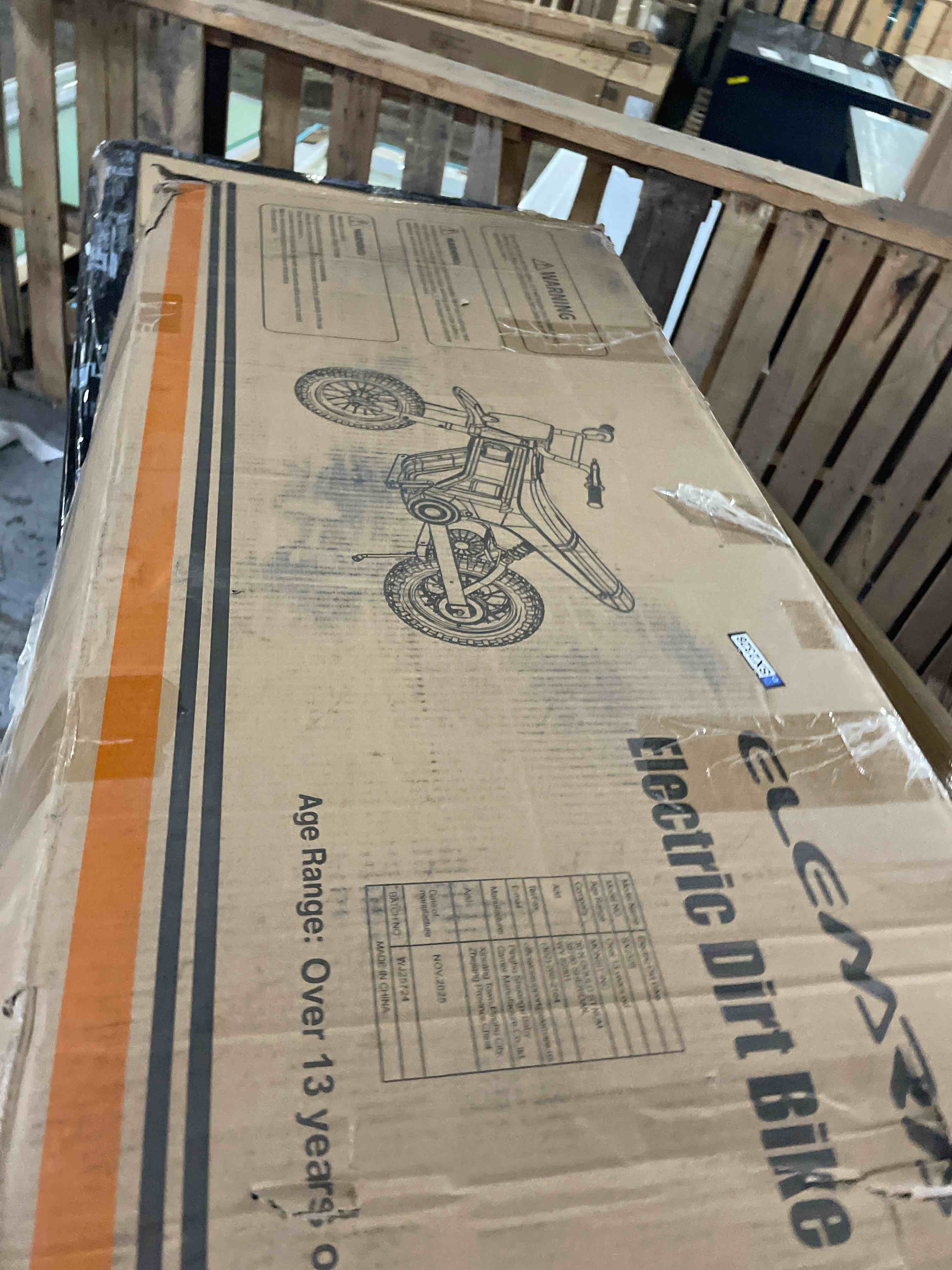 Condition photo showing New/Like New for elemara electric dirt bike for kids,15.5 mph & 150lb max, 350w kids motorcycle with music & bluetooth,chain-driven motor, twist-grip throttle & hand-operated rear brake, 12" air-filled tires-red