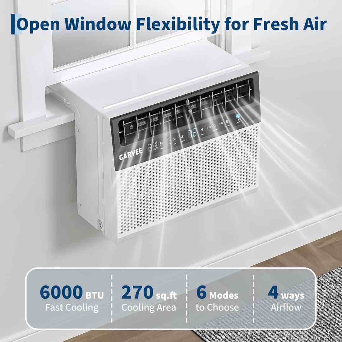 Condition photo showing New/Like New for garvee u-shaped window air conditioner 6000 btu ultra quiet