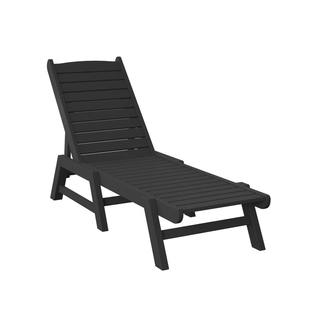 Condition photo showing New/Like New for p70 black aluminum chaise lounge with all weather grey cushion. 24" w x 60" d x 40" h