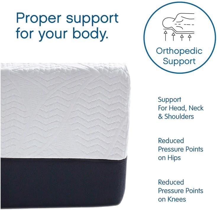 Condition photo showing New/Like New for cool gel memory foam 12-inch mattress with pillow, certipur-us certified, mattress in a box, king, white (new in box)