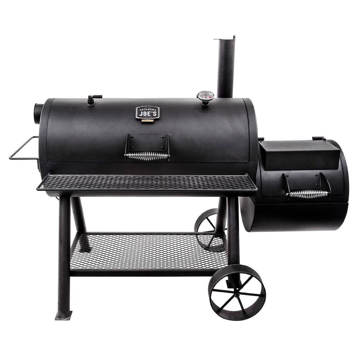 Condition photo showing New/Like New for oklahoma joe's longhorn reverse flow smoker (new in box) 64.3 x 55.5 x 35.5inches