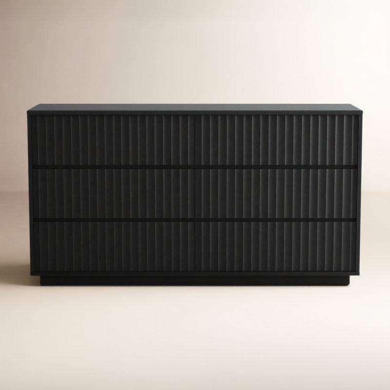 Paloma 60in W Scalloped Soft-Close 6-Drawer Dresser By AllModern