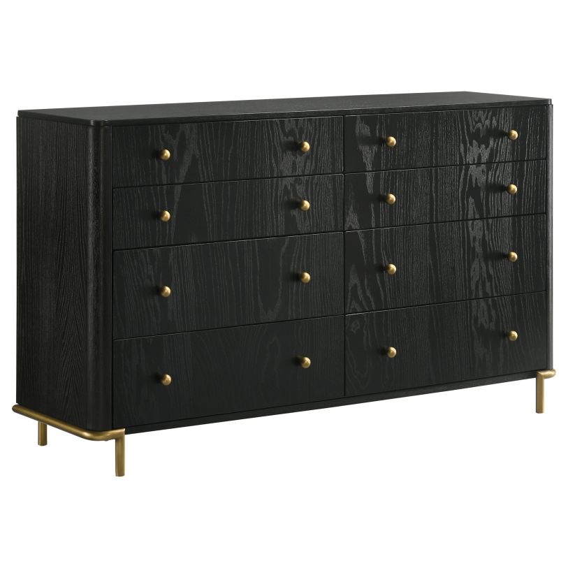 Coaster Arini 8-drawer Bedroom Dresser in Black
