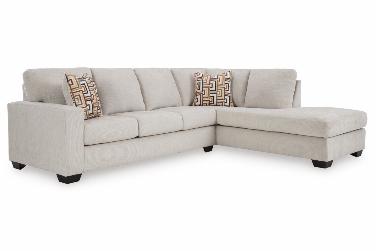 Aviemore Right Arm Facing 2-Piece Sectional with Chaise With Accent Pillows, Overall Dimensions 110 W x 90 D x 37 H