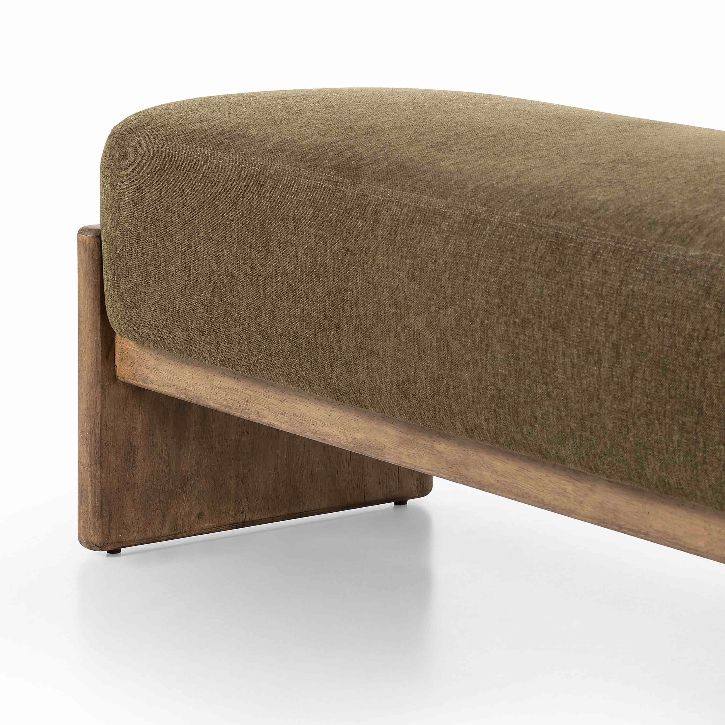 Condition photo showing New/Like New for four hands kirby accent bench - 75.5 in w x 20.5 in d x 20.5 in h clearance from floor: 8 in - scratch and dent item