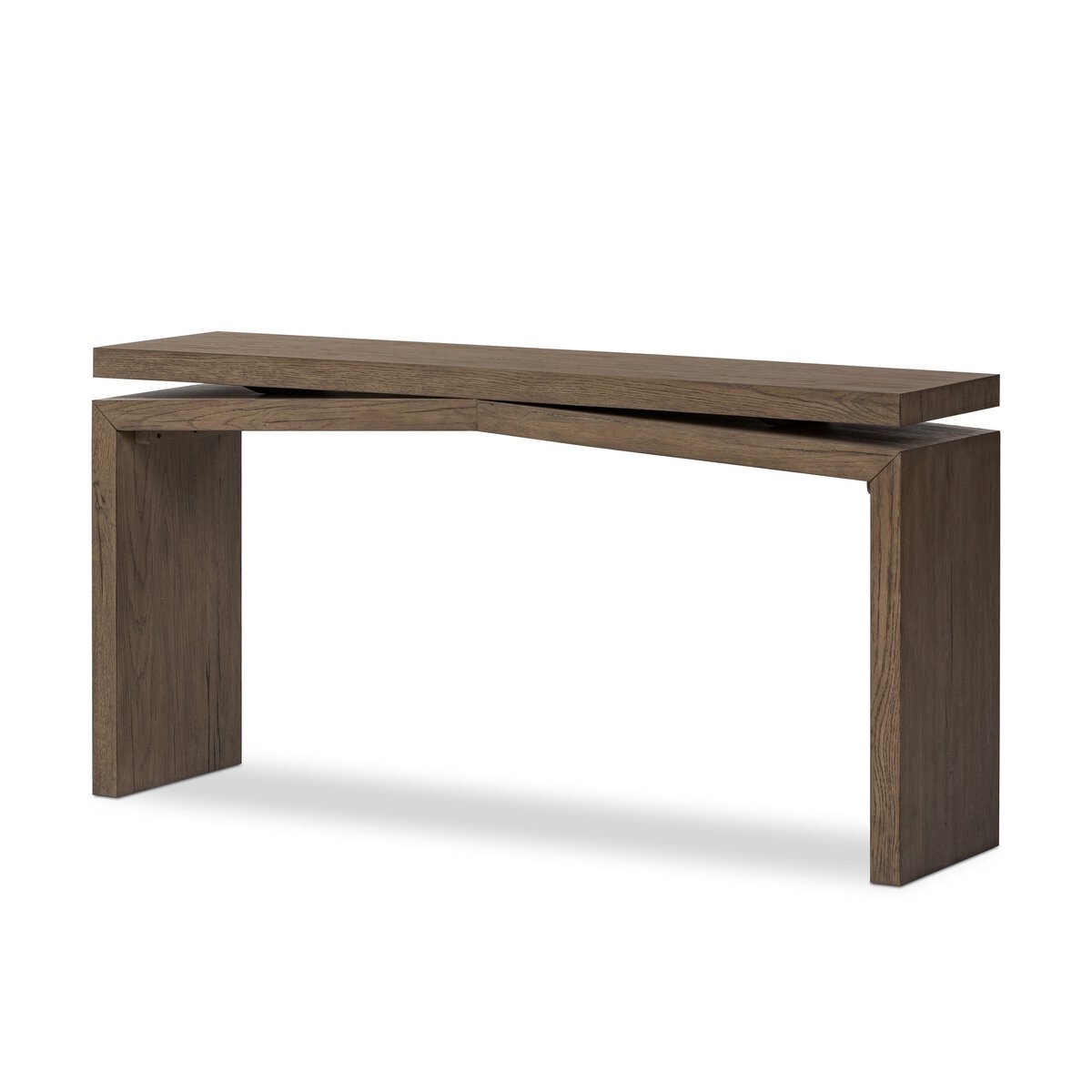 Condition photo showing New/Like New for four hands matthes console table - 60inch (scratch and dent in box) 60.00 w x 15.00 d x 30.75 h
