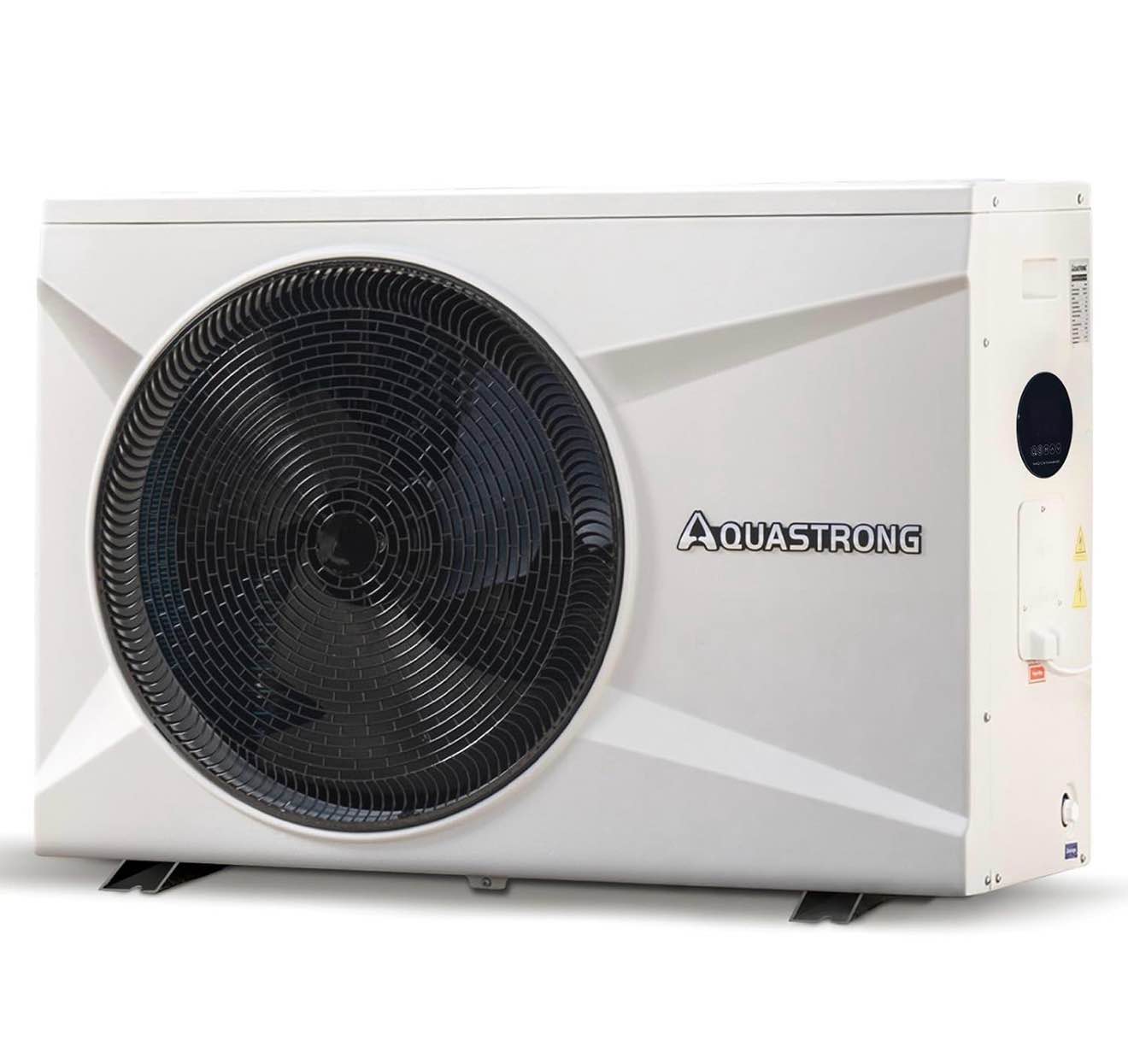 aquastrong inverter swimming pool heat pump, 35,000 btu/9,000 gallon electric pool heater for above ground and inground pool, wifi capable timer, heating and cooling pool heater 120v, (damaged box)