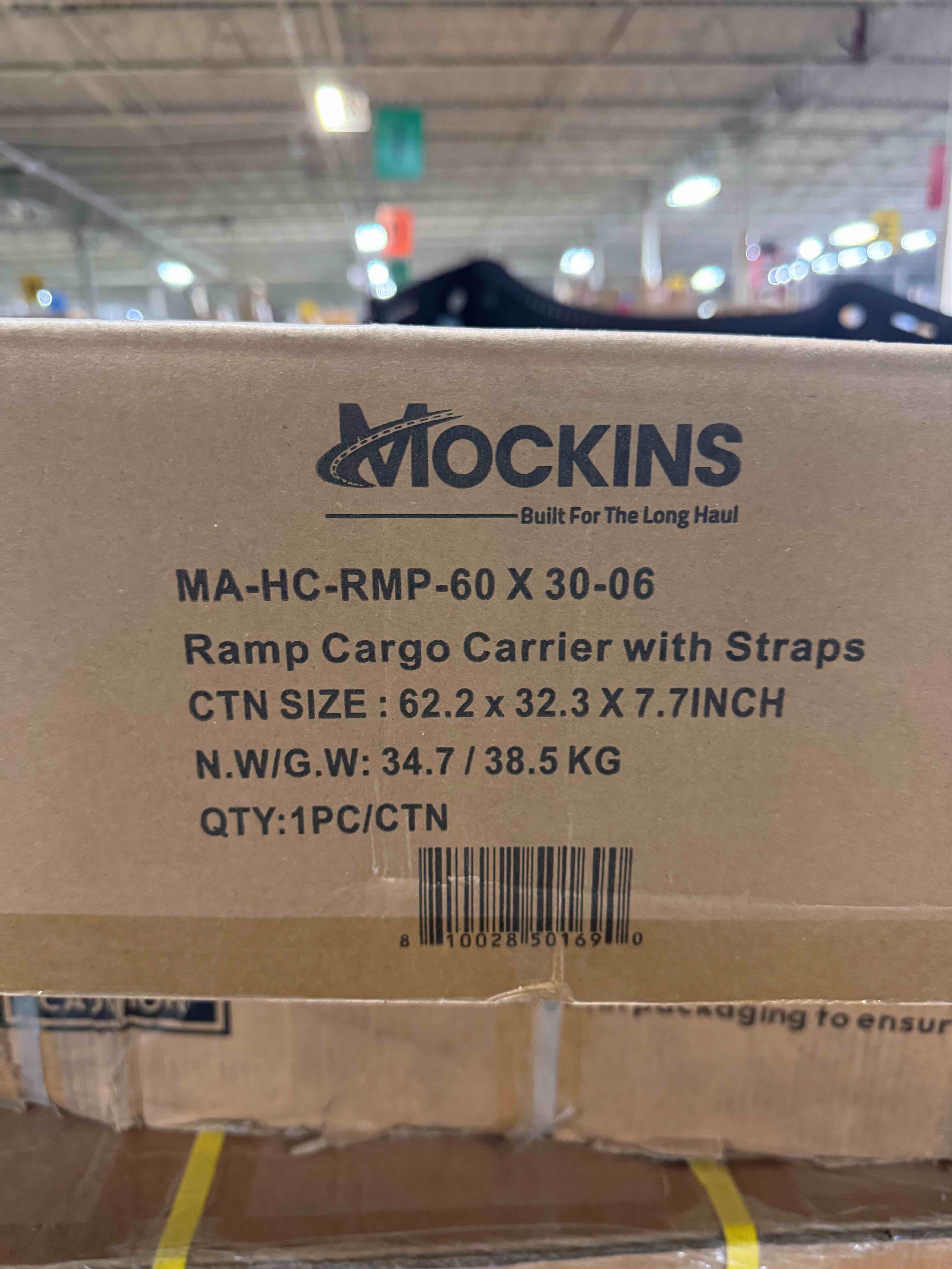 Condition photo showing New/Like New for 60 in. x 30 in. x 5 in. xl folding wheelchair carrier for car, suv, truck, van w/ ramp, stabilizer, hitch lock and straps 60 in. l x 30 in. w x 5 in. h