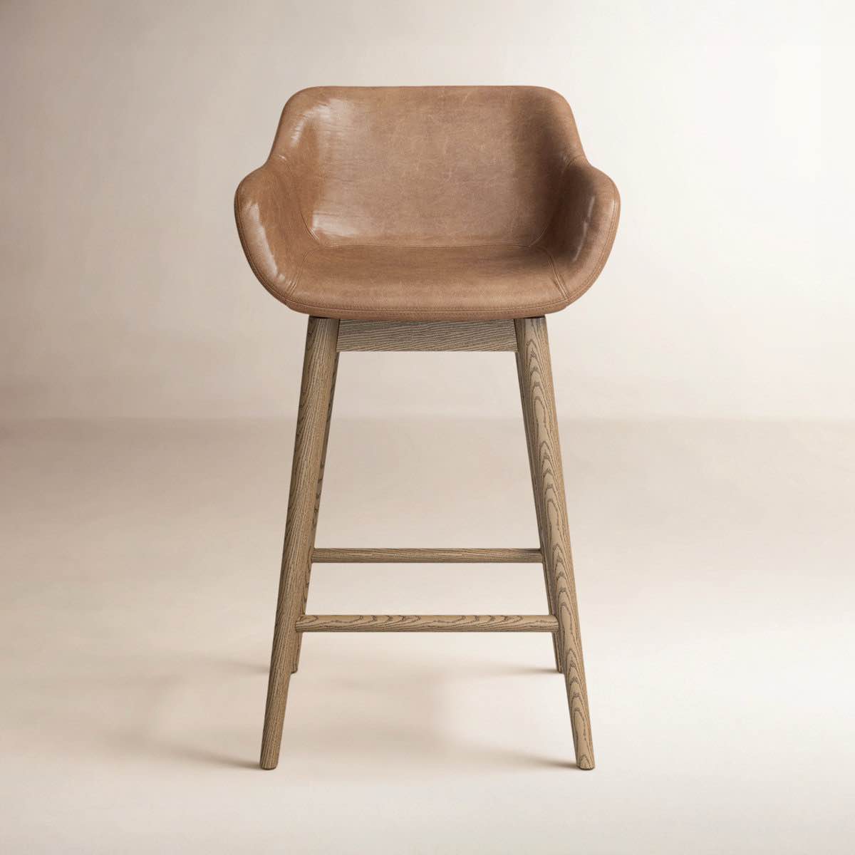 Condition photo showing New/Like New for set of two bahari leather swivel stools 36.75'' h x 21.75'' w x 20.5'' d