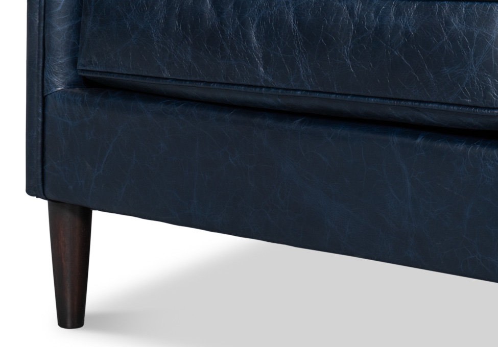Condition photo showing New/Like New for alehandro upholstered 80'' sofa in chateau blue 36'' h x 80'' w x 36'' d